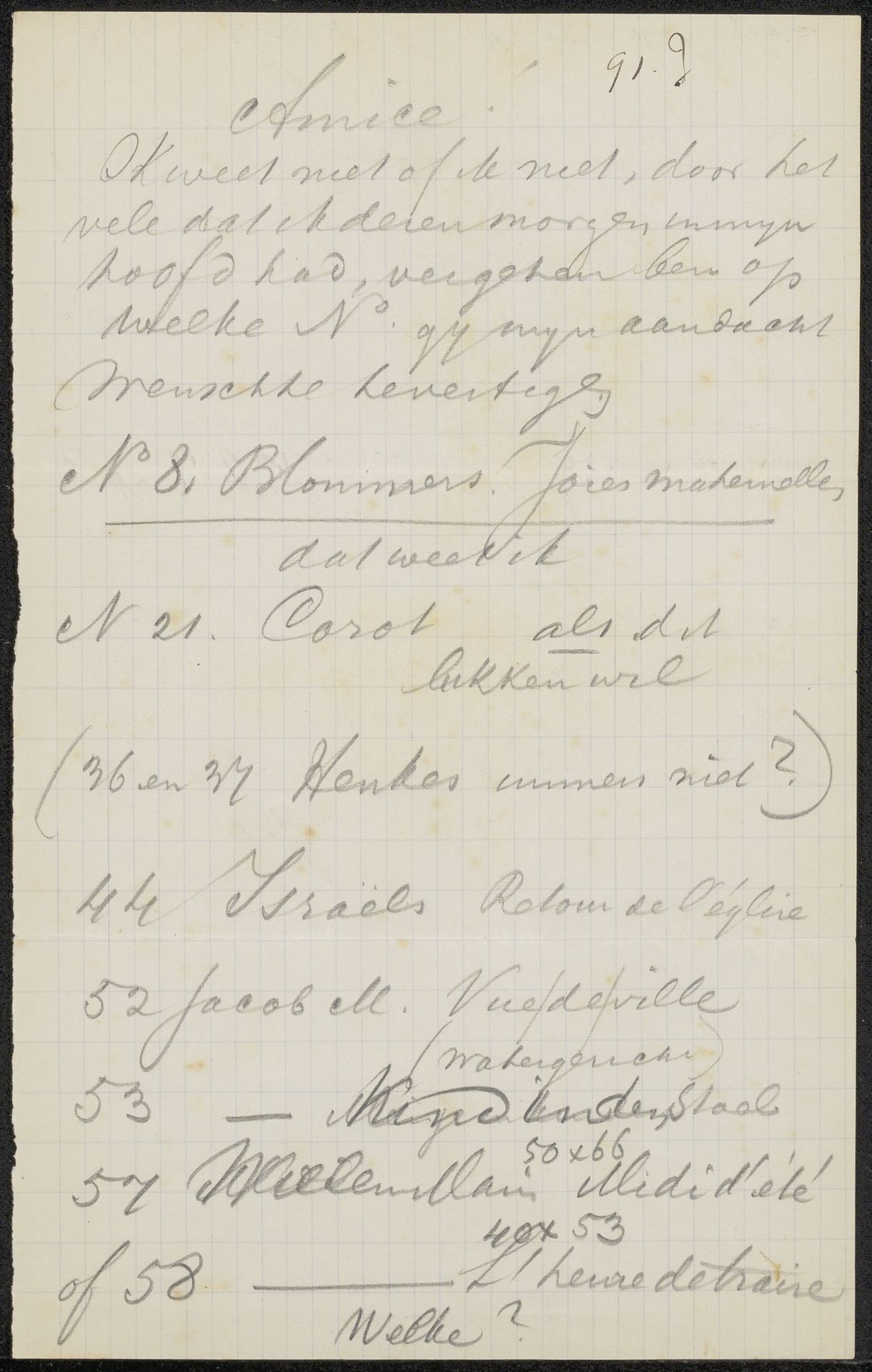 Brief aan Jan Veth by M.C. Lebret