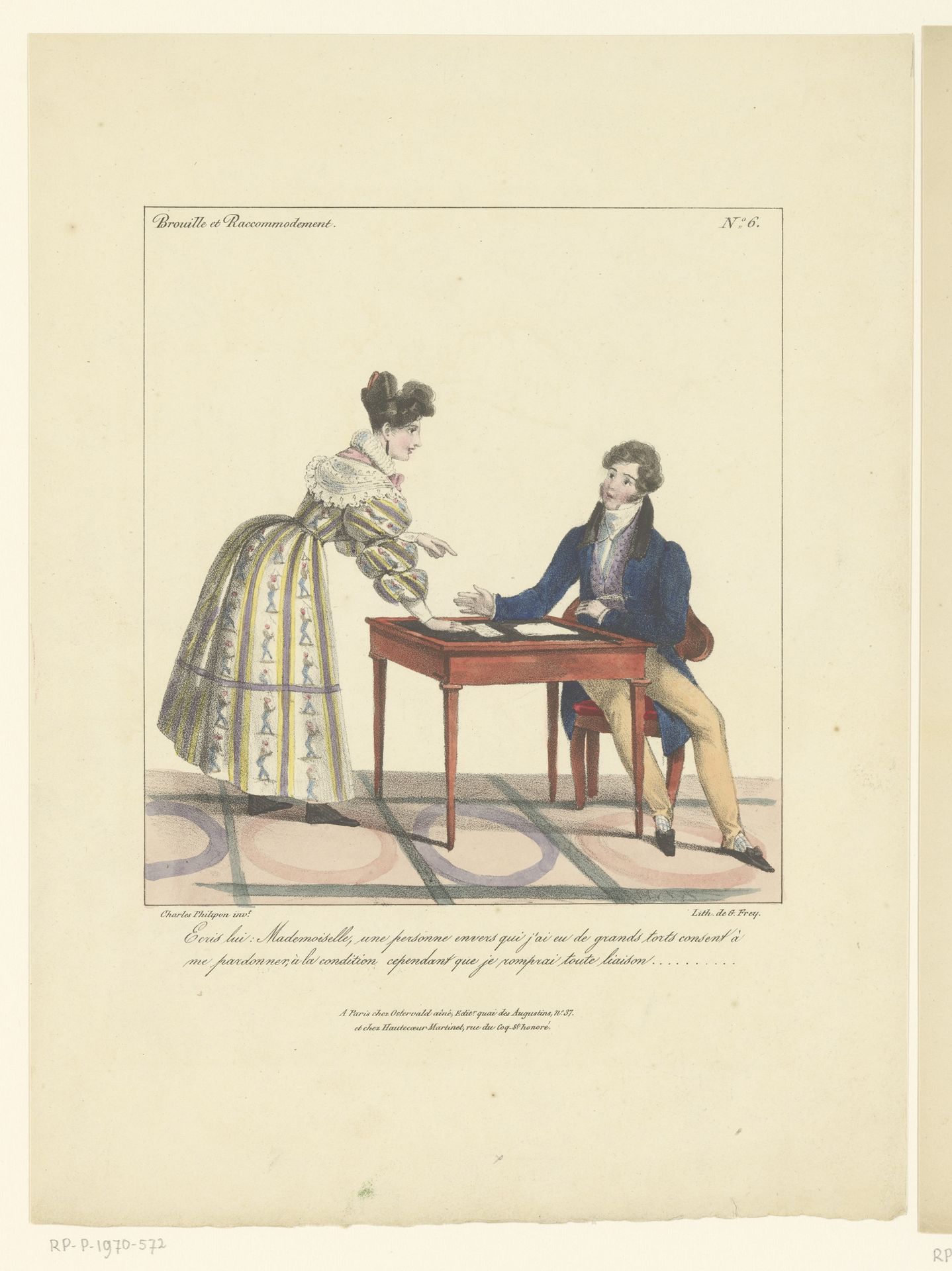 Vrouw eist van man dat hij met iemand het contact verbreekt by Charles Philipon