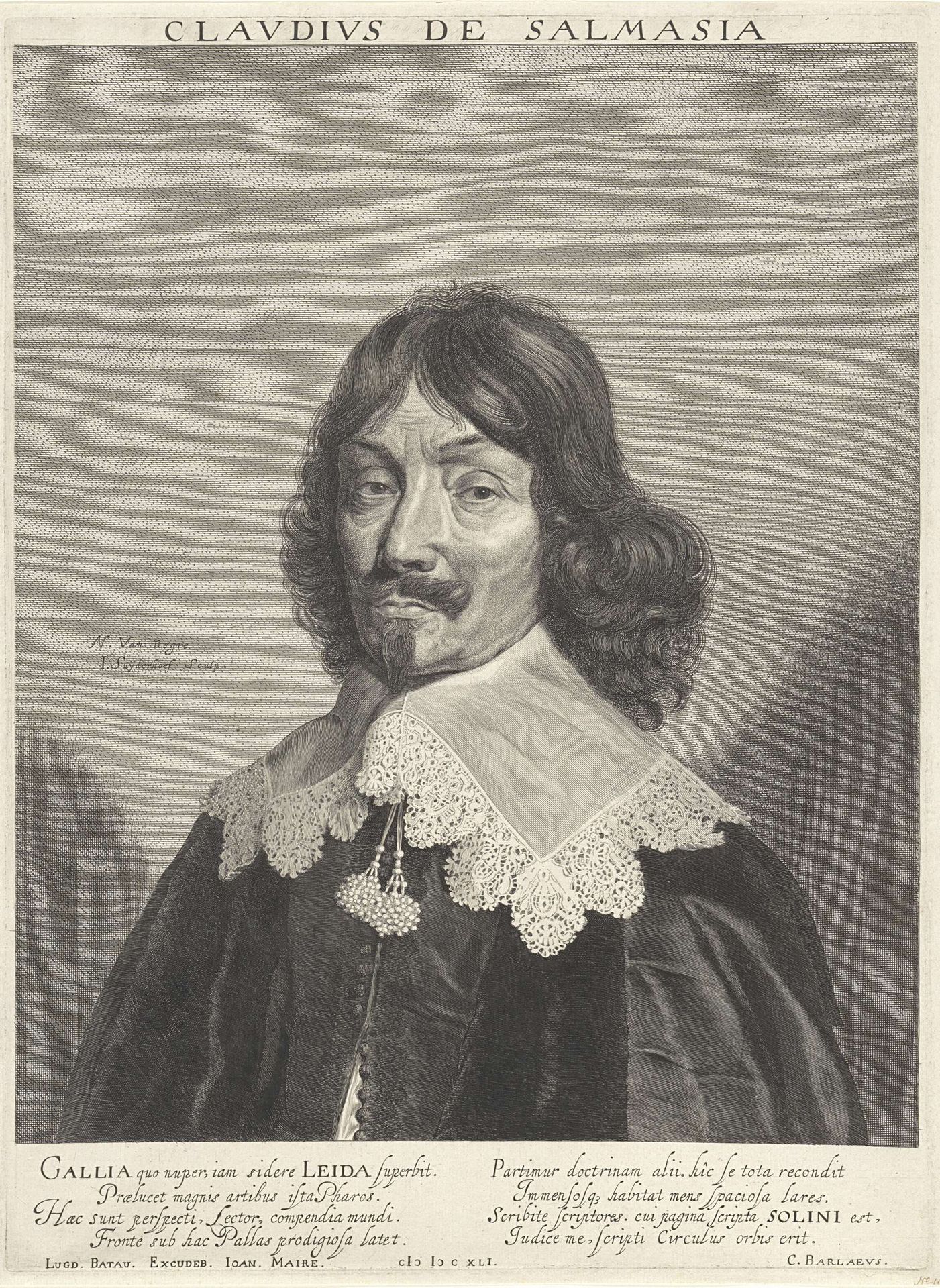 Portret van Claudius Salmasius by Jonas Suyderhoef