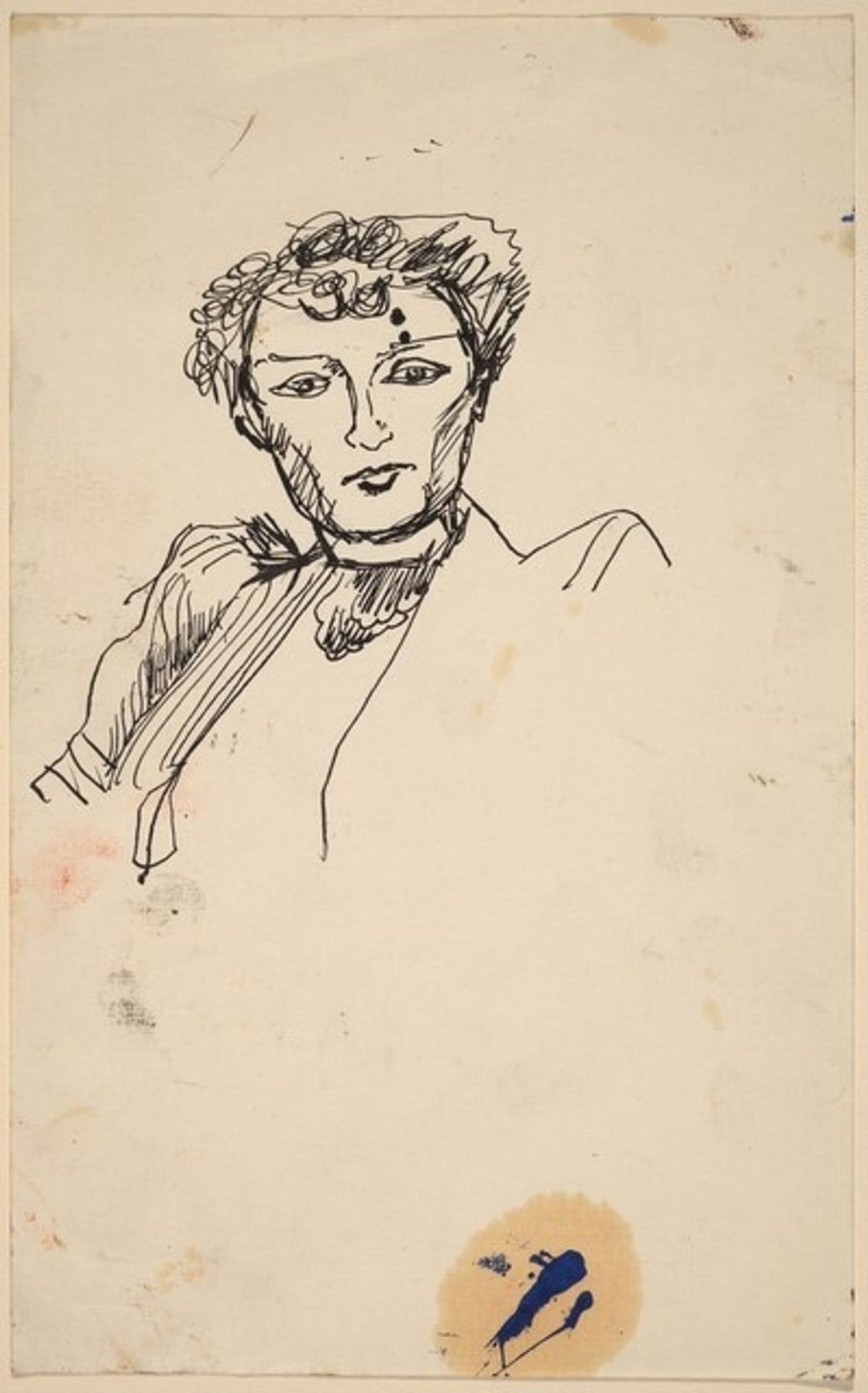 Head and Shoulders of a Woman with Short Hair by Mark Rothko