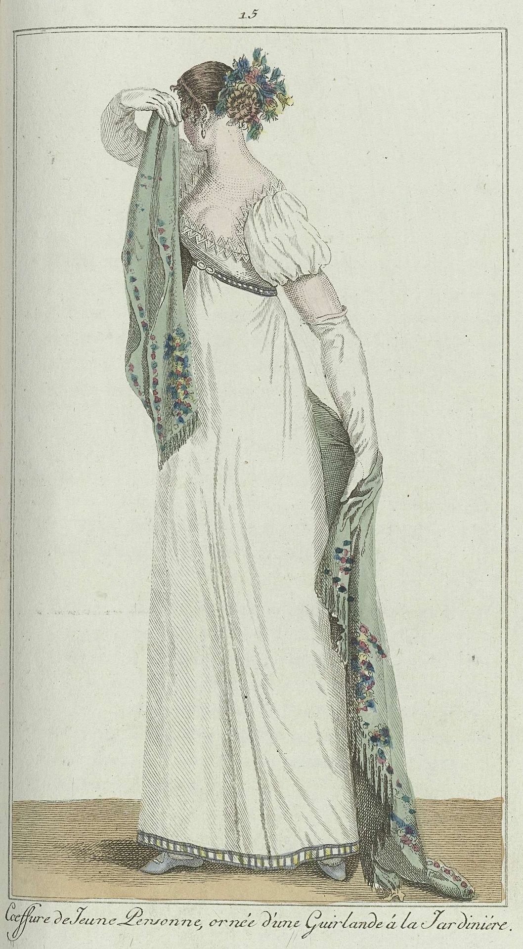 Elegantia, of tijdschrift van mode, luxe en smaak voor dames, Juli 1807, No. 15: Coeffure de Jeune personne... by Anonymous
