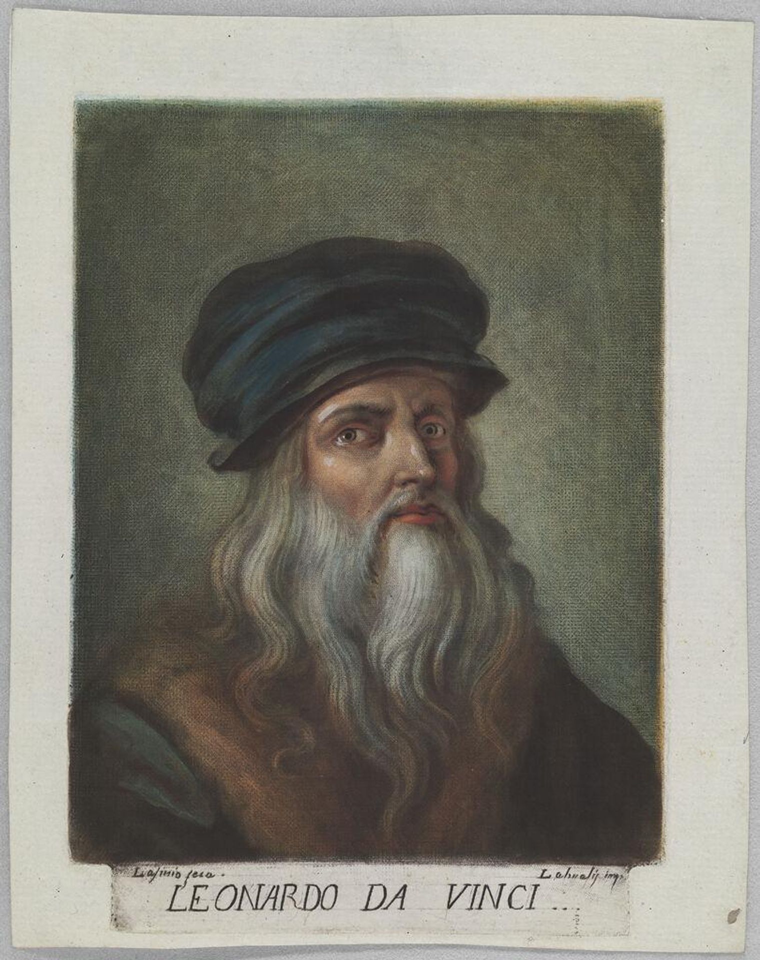 Portrait of Leonardo da Vinci by Conte Carlo Lasinio
