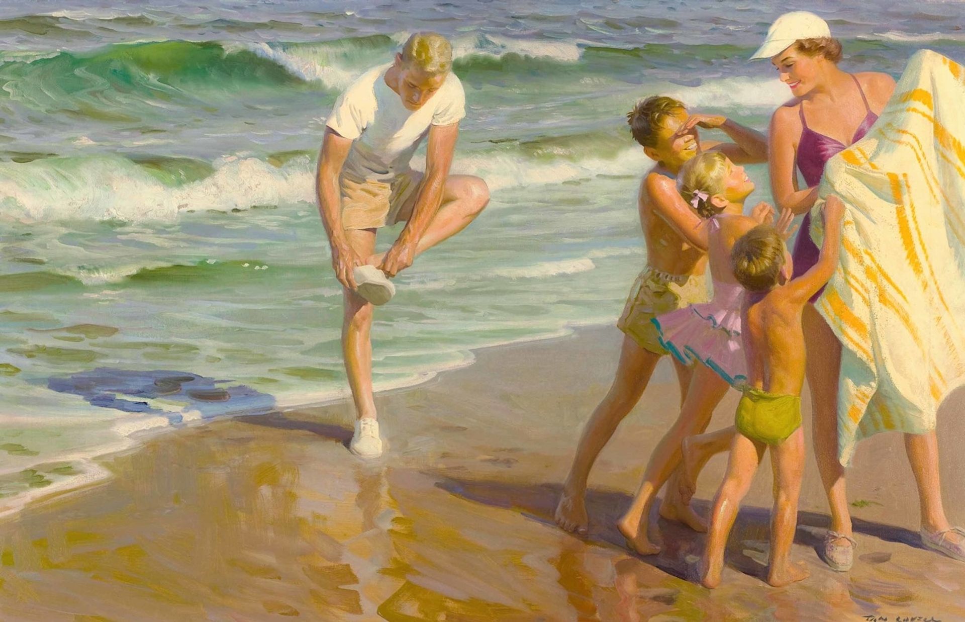 The Beach by Tom Lovell