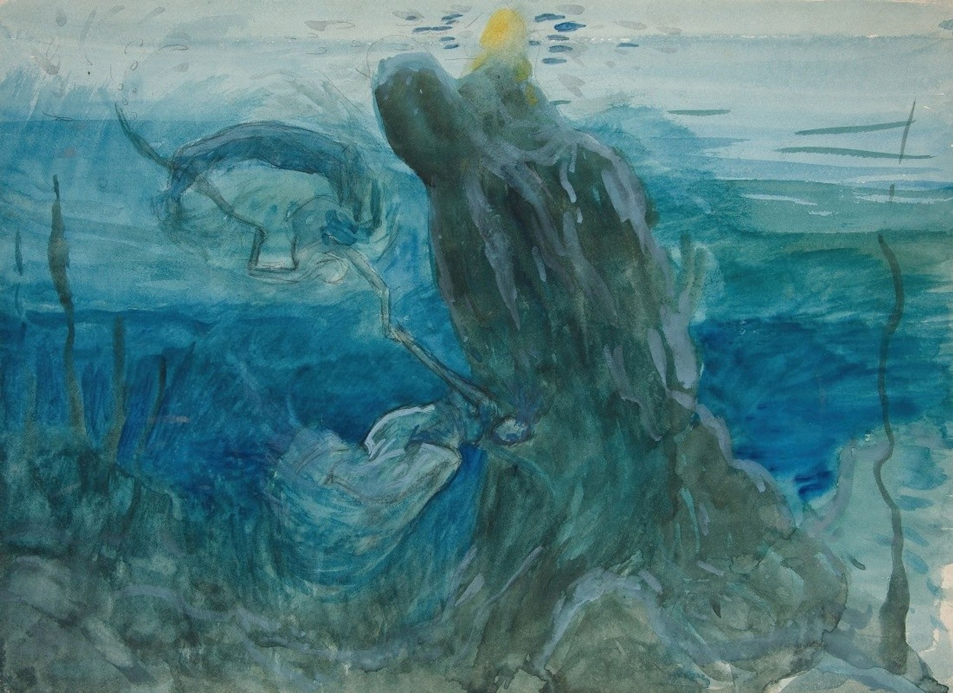 Underwater scene by Edwin Austin Abbey