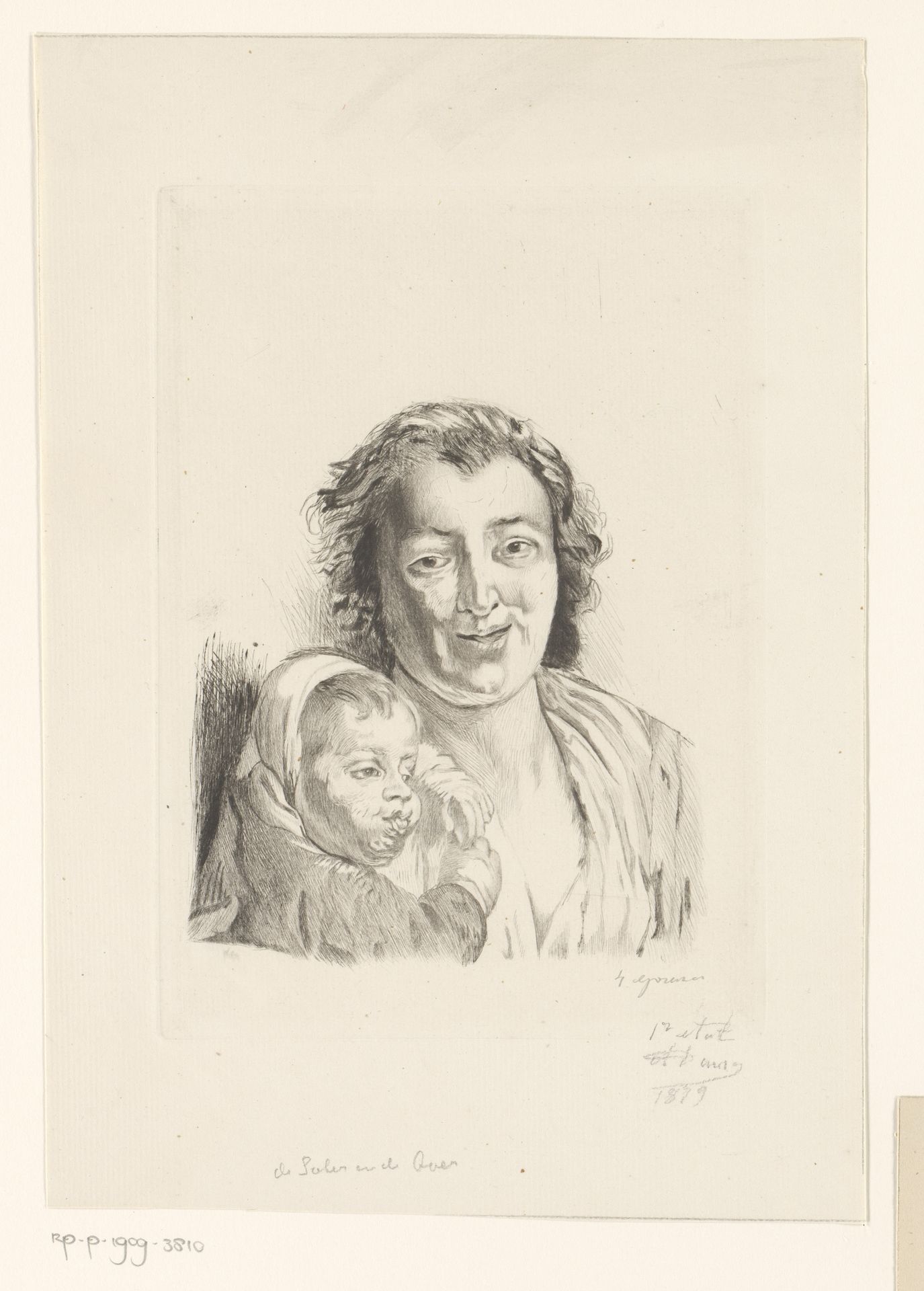 Moeder met baby op de arm by Auguste Danse