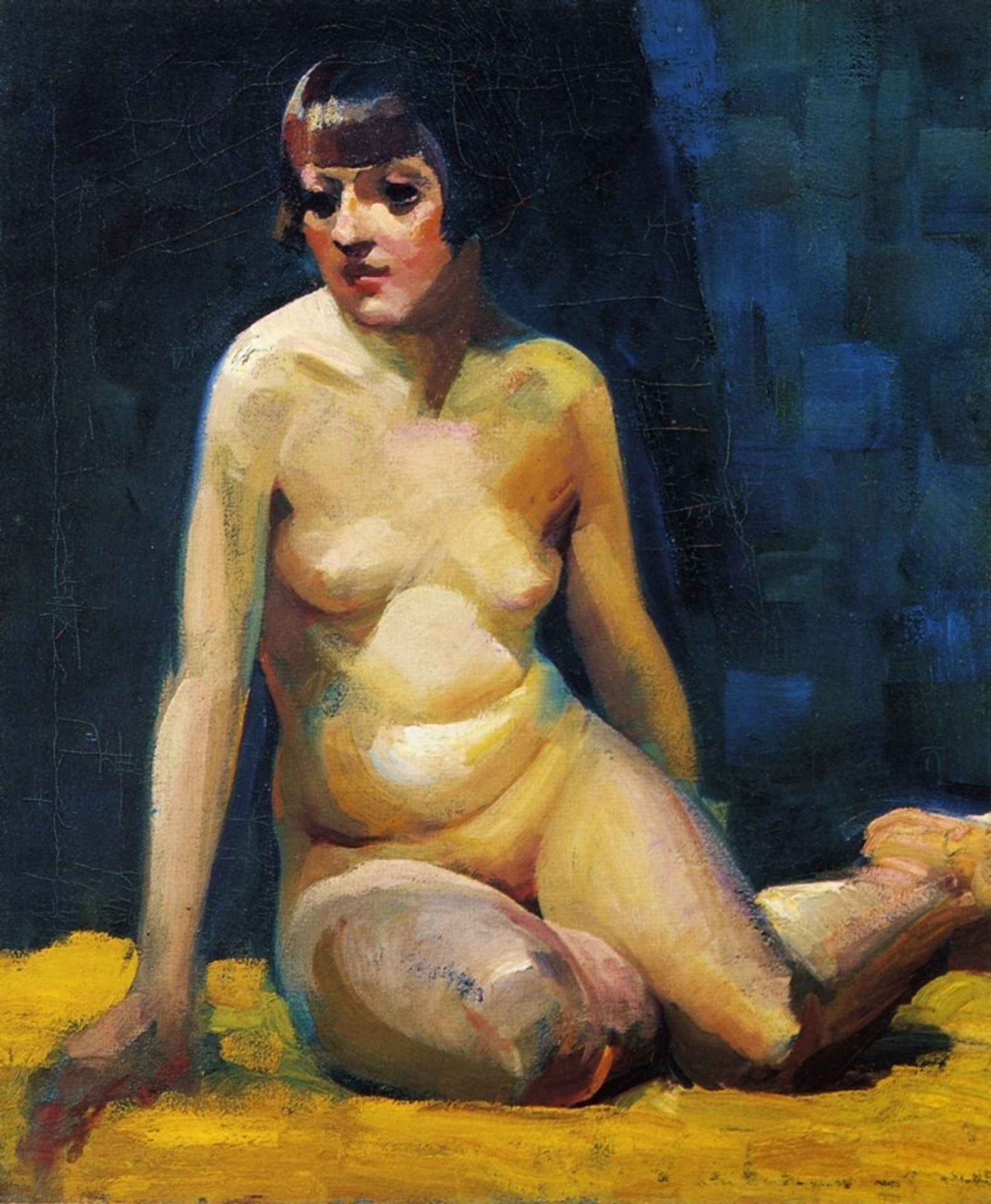 Seated Nude with Bobbed Hair by George Luks
