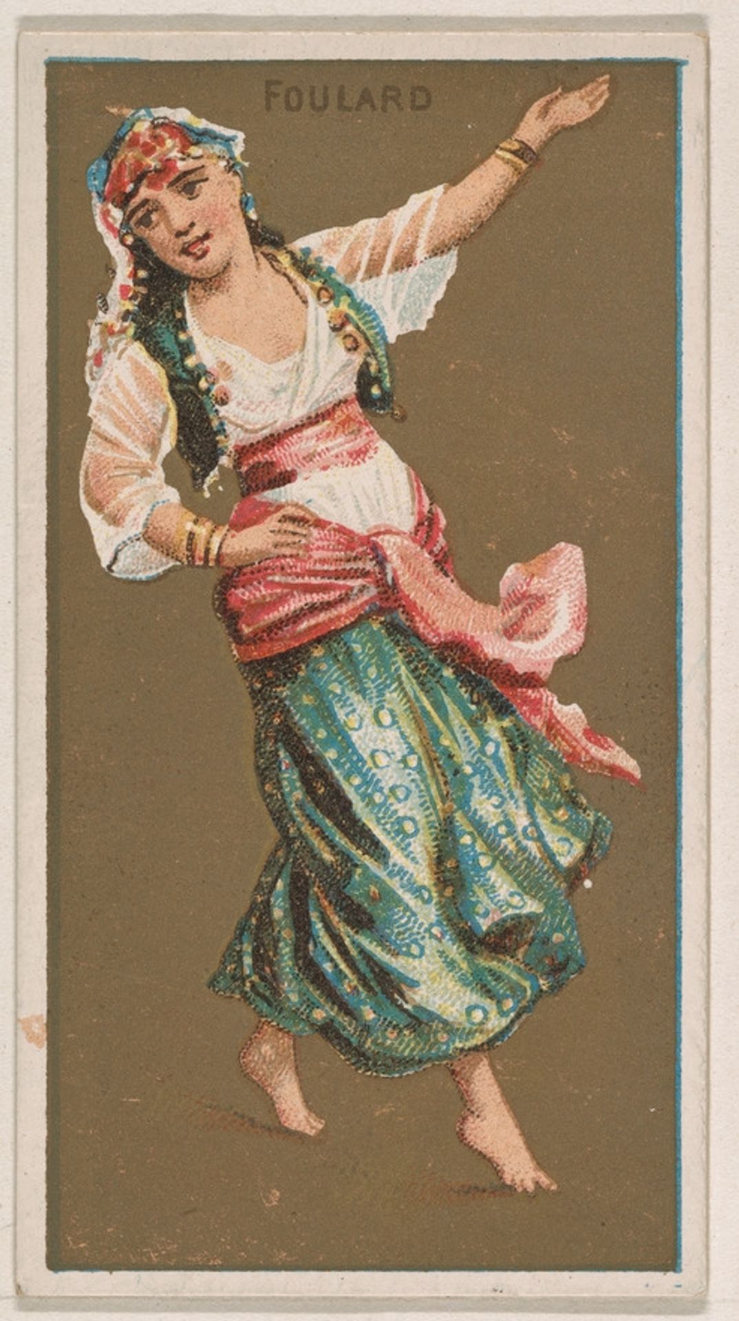 Foulard, from National Dances (N225, Type 1) issued by Kinney Bros. by Kinney Brothers Tobacco Company