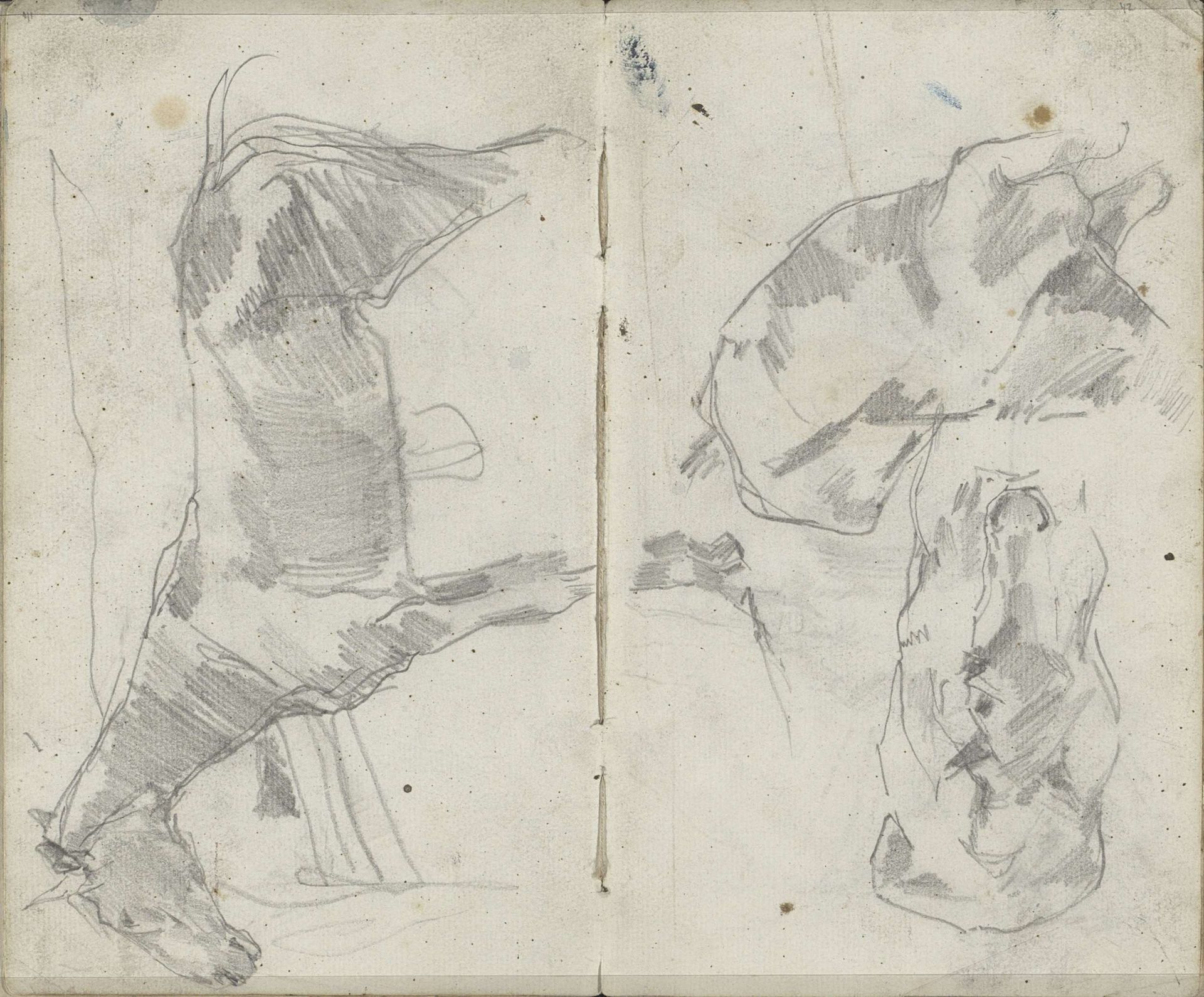 Studieblad met paarden by George Hendrik Breitner