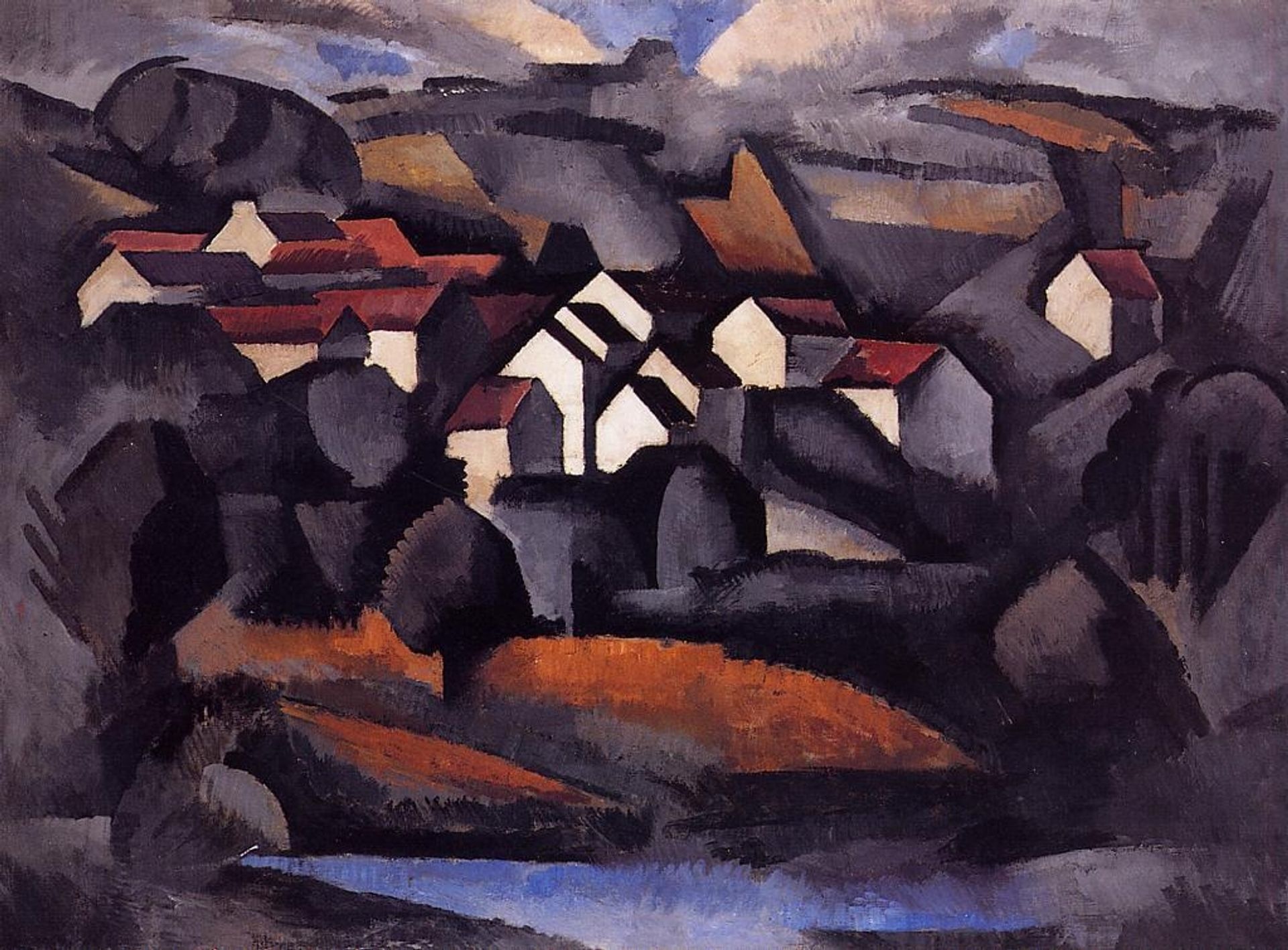 Landscape at Ferte Soud Jouarre by Roger de La Fresnaye