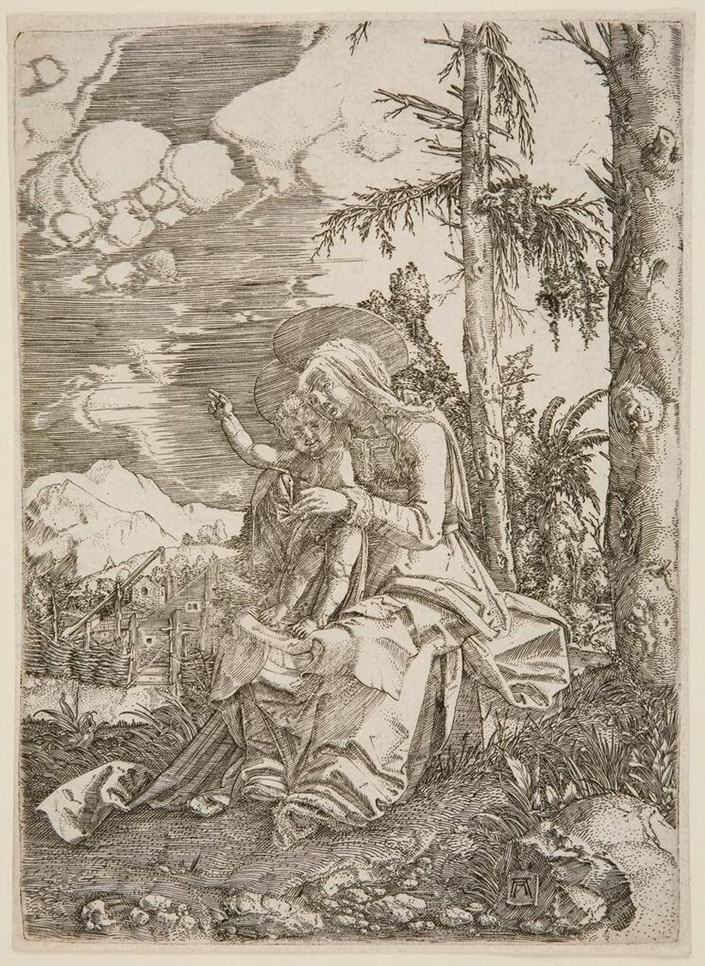 The Virgin with the Blessing Child in a Landscape by Albrecht Altdorfer