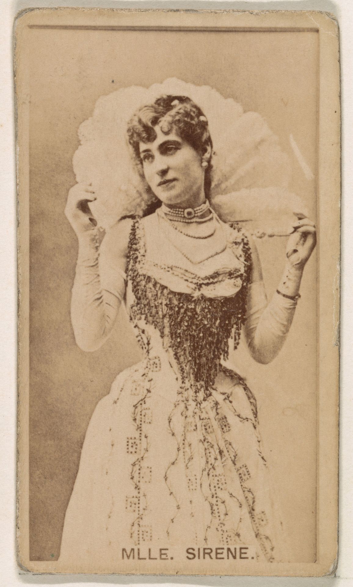 Mlle. Sirene, from the Actresses series (N245) issued by Kinney Brothers to promote Sweet Caporal Cigarettes by Kinney Brothers Tobacco Company