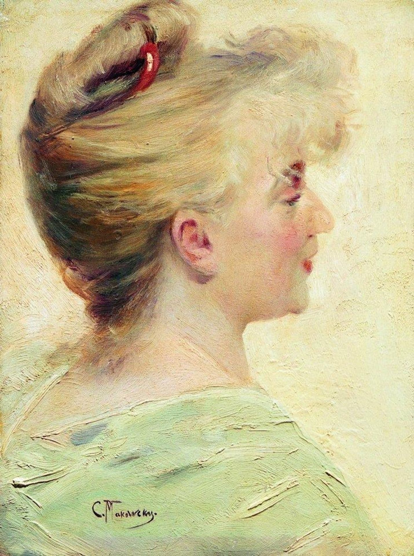 Portrait of the Young Lady by Konstantin Egorovich Makovsky