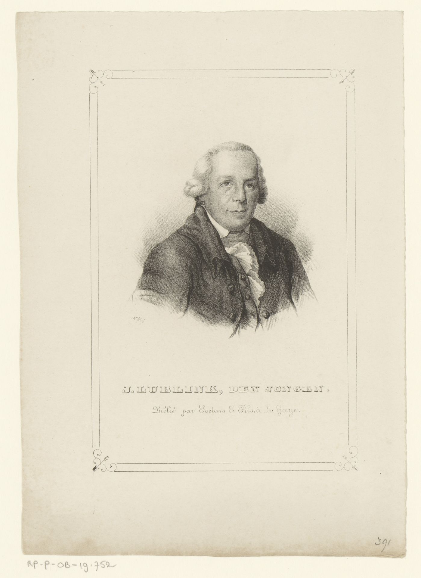 Portret van Johannes Lublink II by N.M. Schild