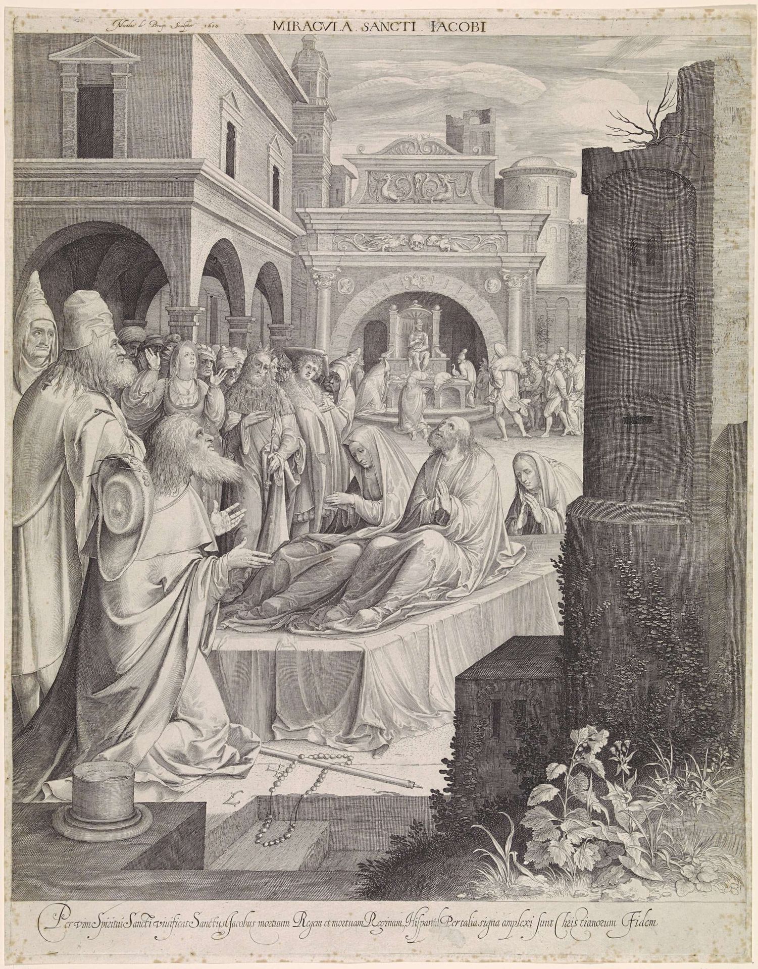 Wonder van de heilige Jakobus by Nicolaes de Bruyn