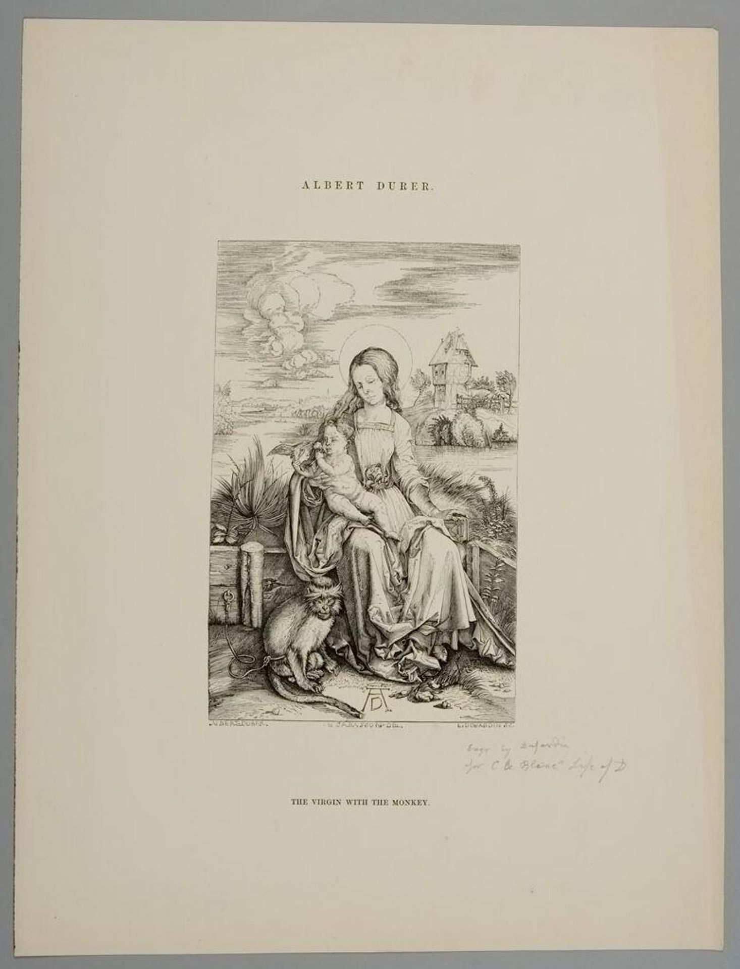 Virgin with the Monkey by Louis Dujardin