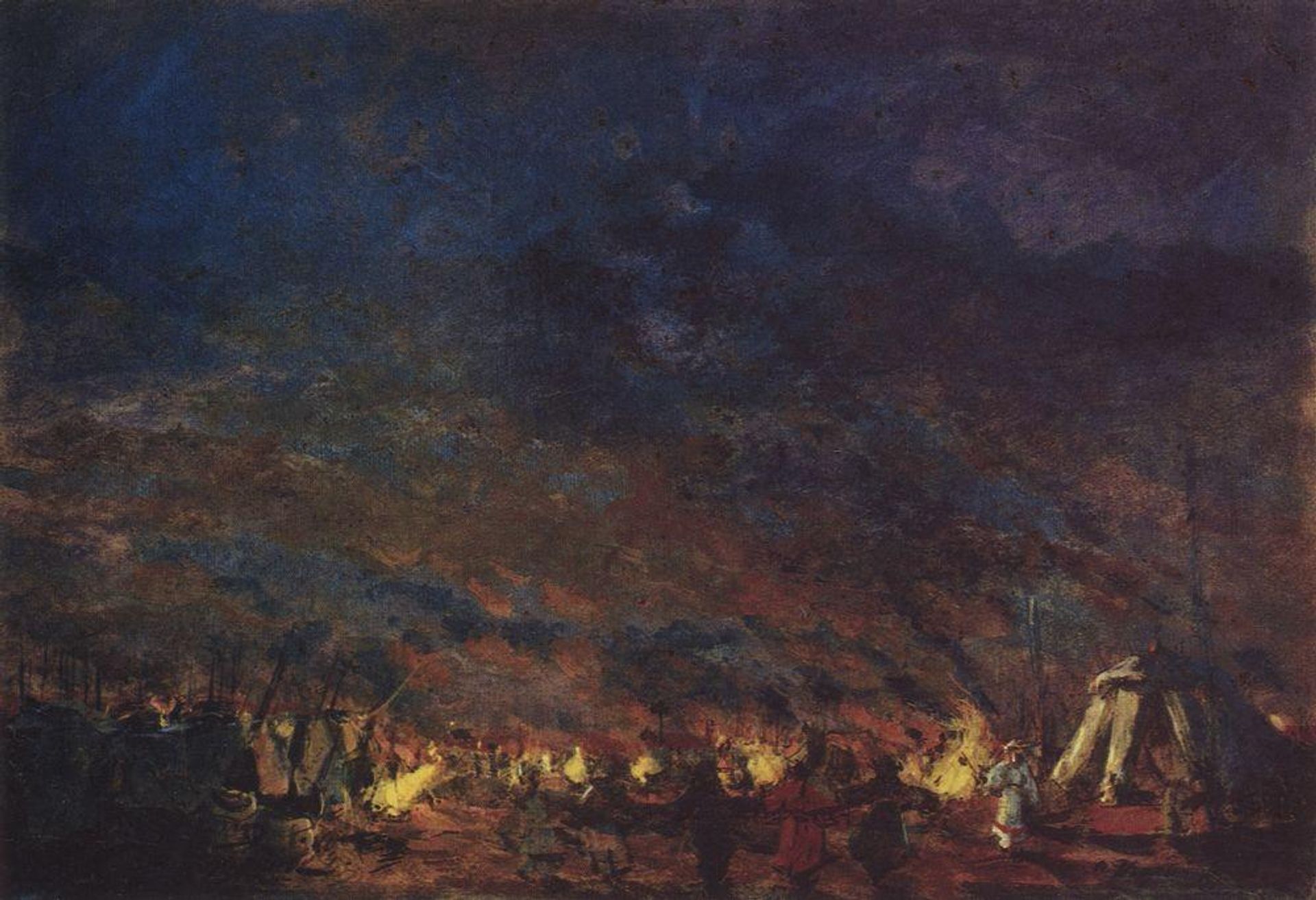 Polovtsian camp by Konstantin Alexeevich Korovin
