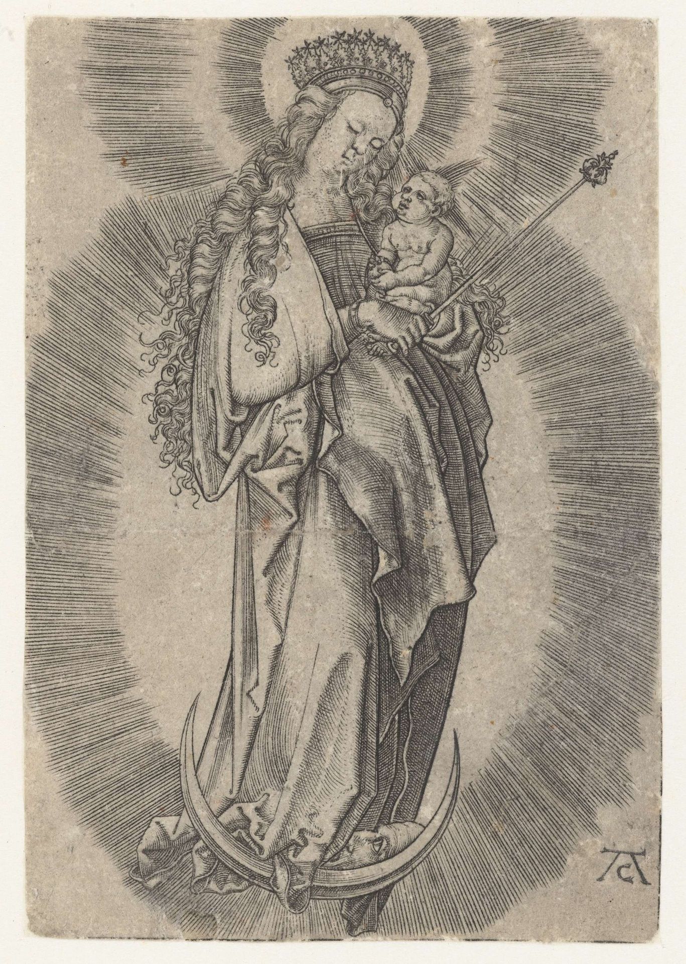 Madonna op de maansikkel. by Monogrammist AC (16e eeuw)