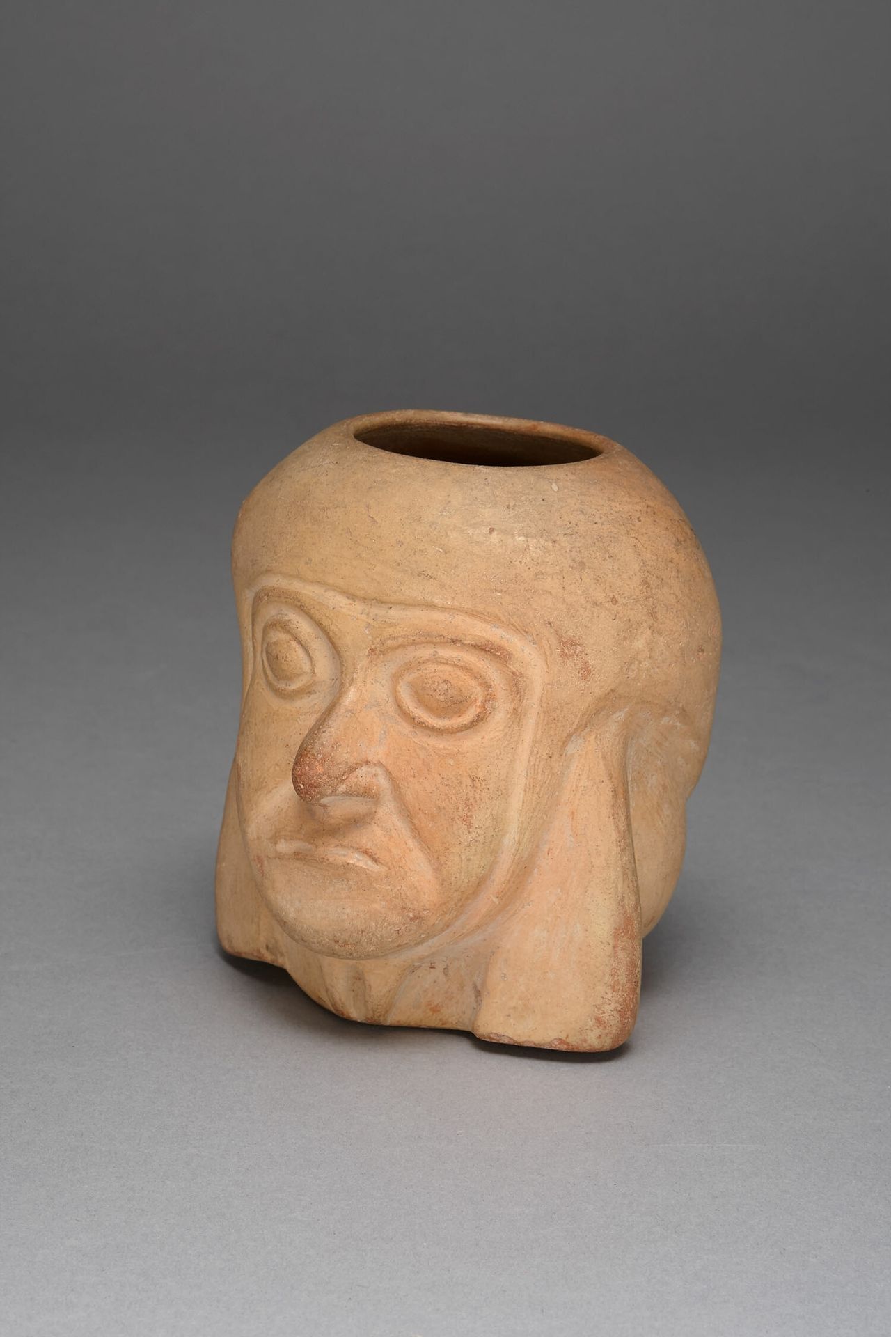 Vessel in the Form of a Human Head by Moche