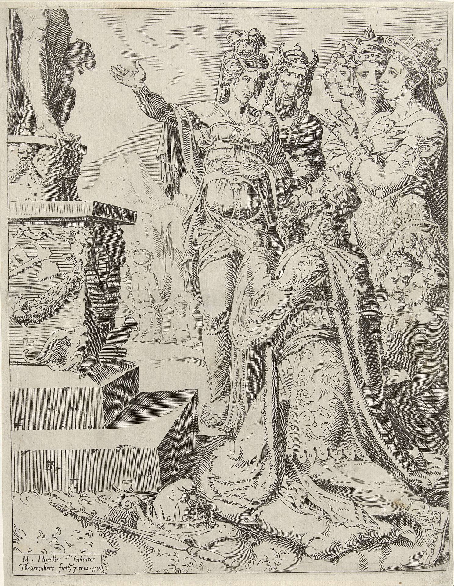 Salomo's afgoderij by Dirck Volckertsz Coornhert