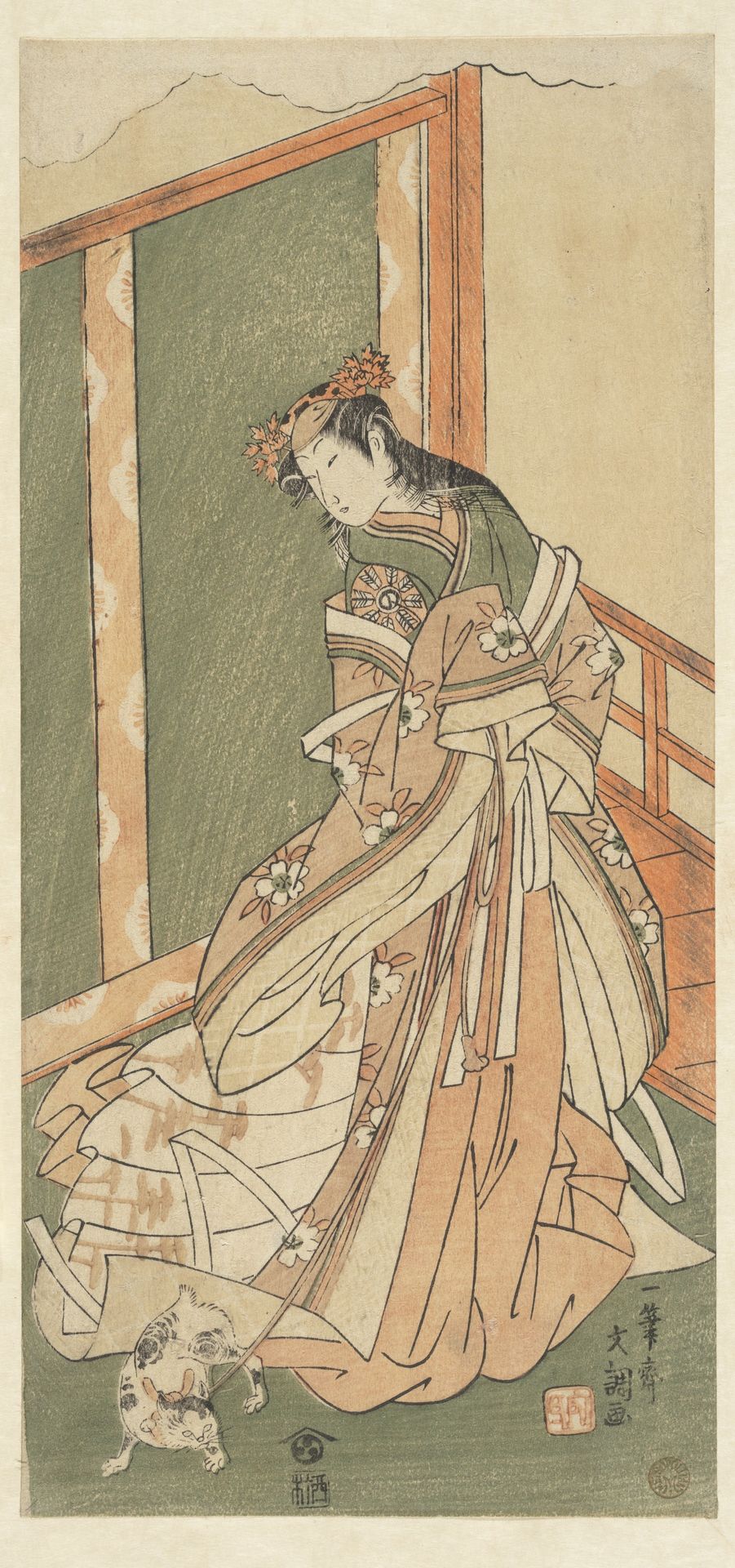 The Third Princess (Onna San no Miya) by Ippitsusai Bunchō  一筆齊文調