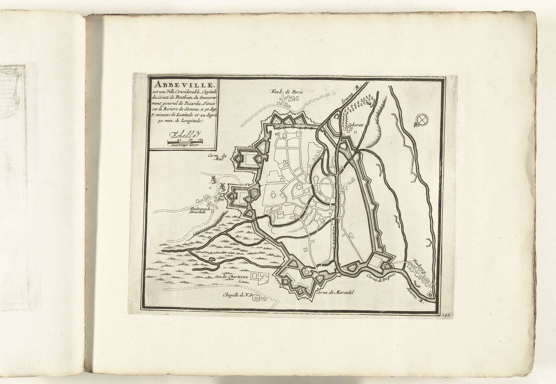 Plattegrond van Abbeville, ca. 1702 by Anonymous