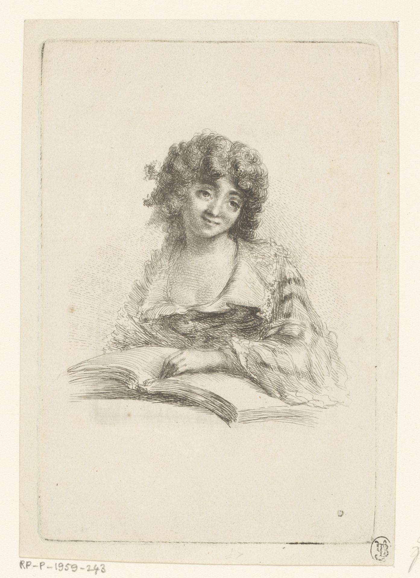 Portret van Isabella Teotochi Albrizzi by baron Dominique Vivant Denon