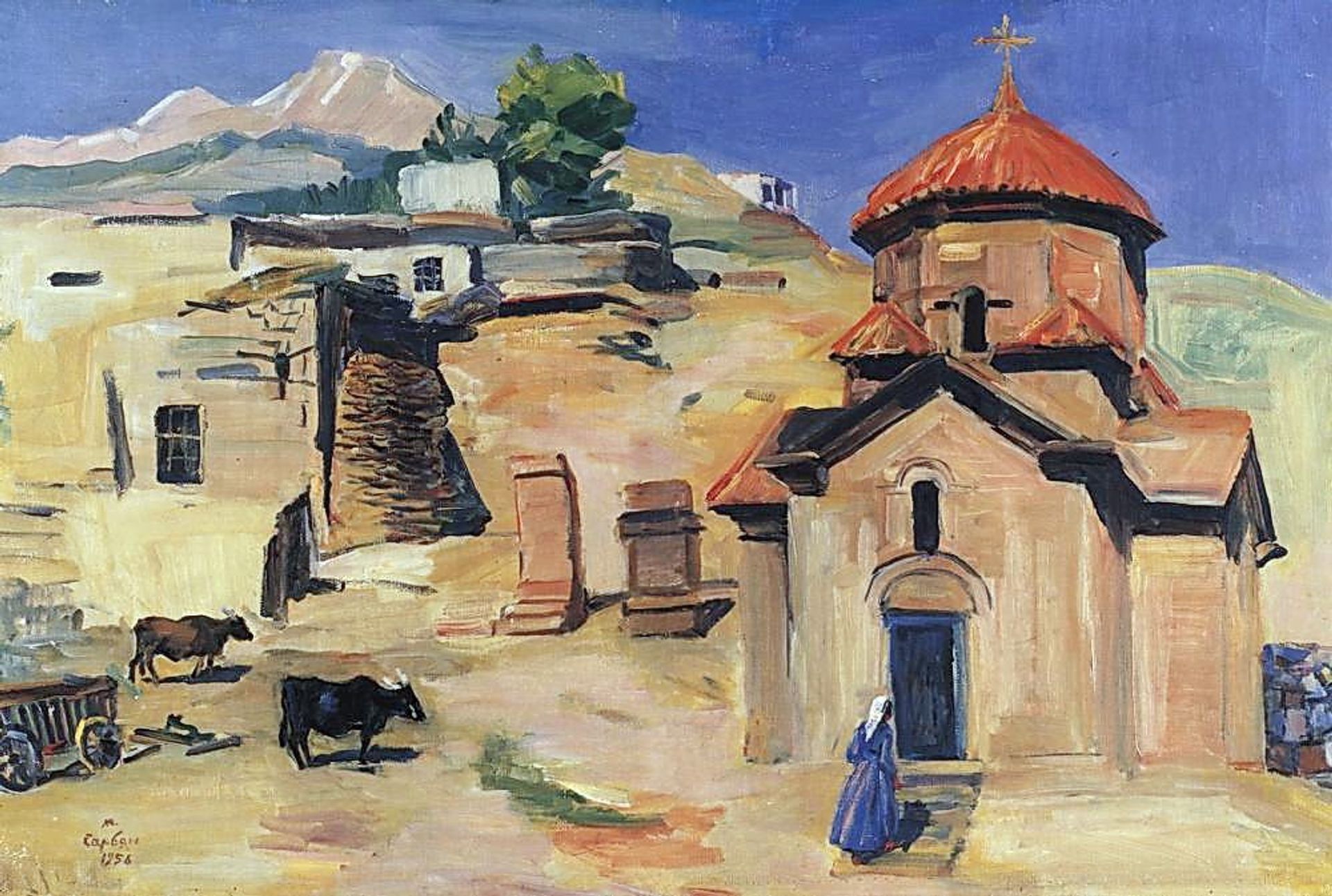 Church Karmravor of VII century by Martiros Sarian