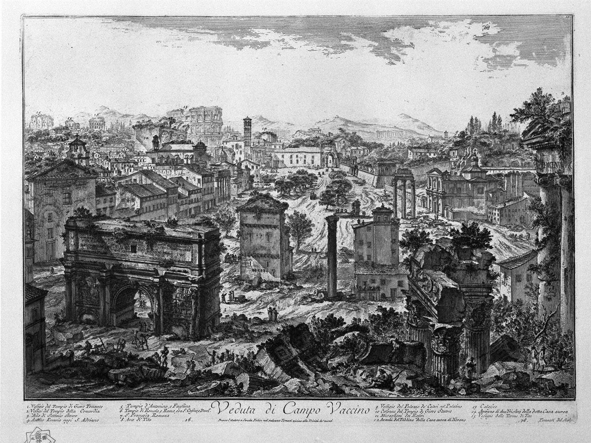View of Campo Vaccino by Giovanni Battista Piranesi