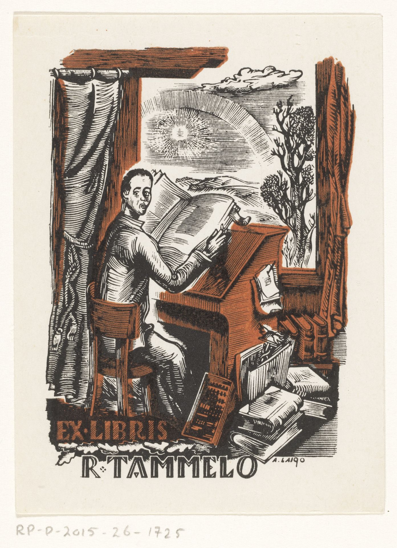 Ex libris van R. Tammelo by Arkadio Laigo