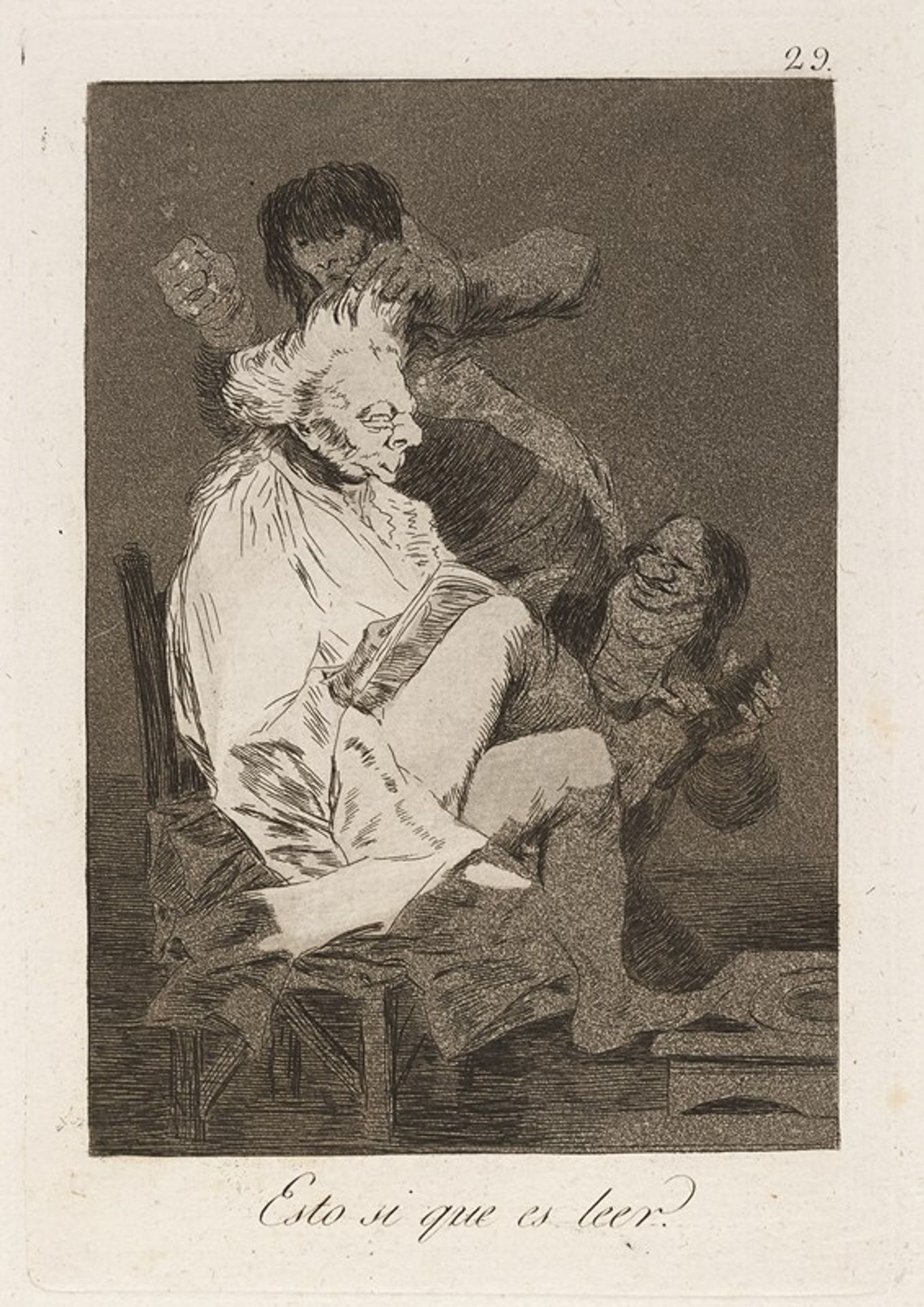 Esto si que es leer. by Francisco de Goya