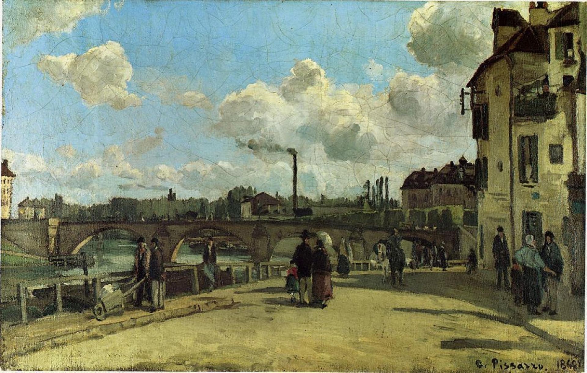 View of Pontoise: Quai au Pothuis by Camille Pissarro
