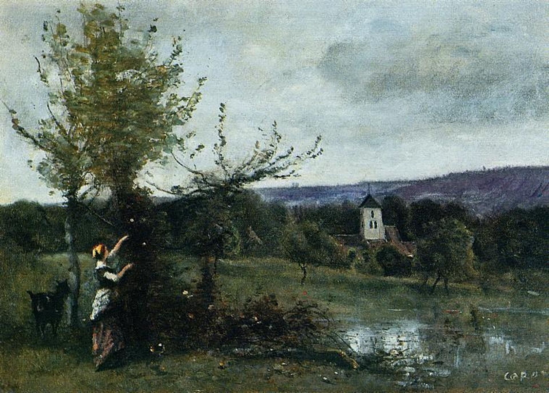 The Verdant Bank by Camille Corot