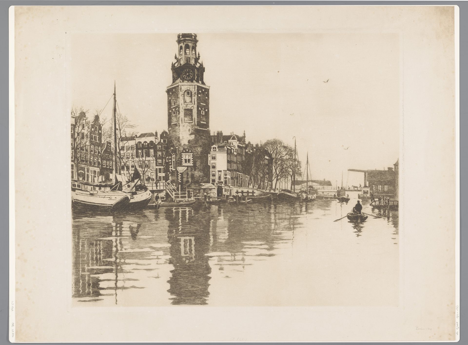 Gezicht op de Montelbaanstoren in Amsterdam by Willem Witsen