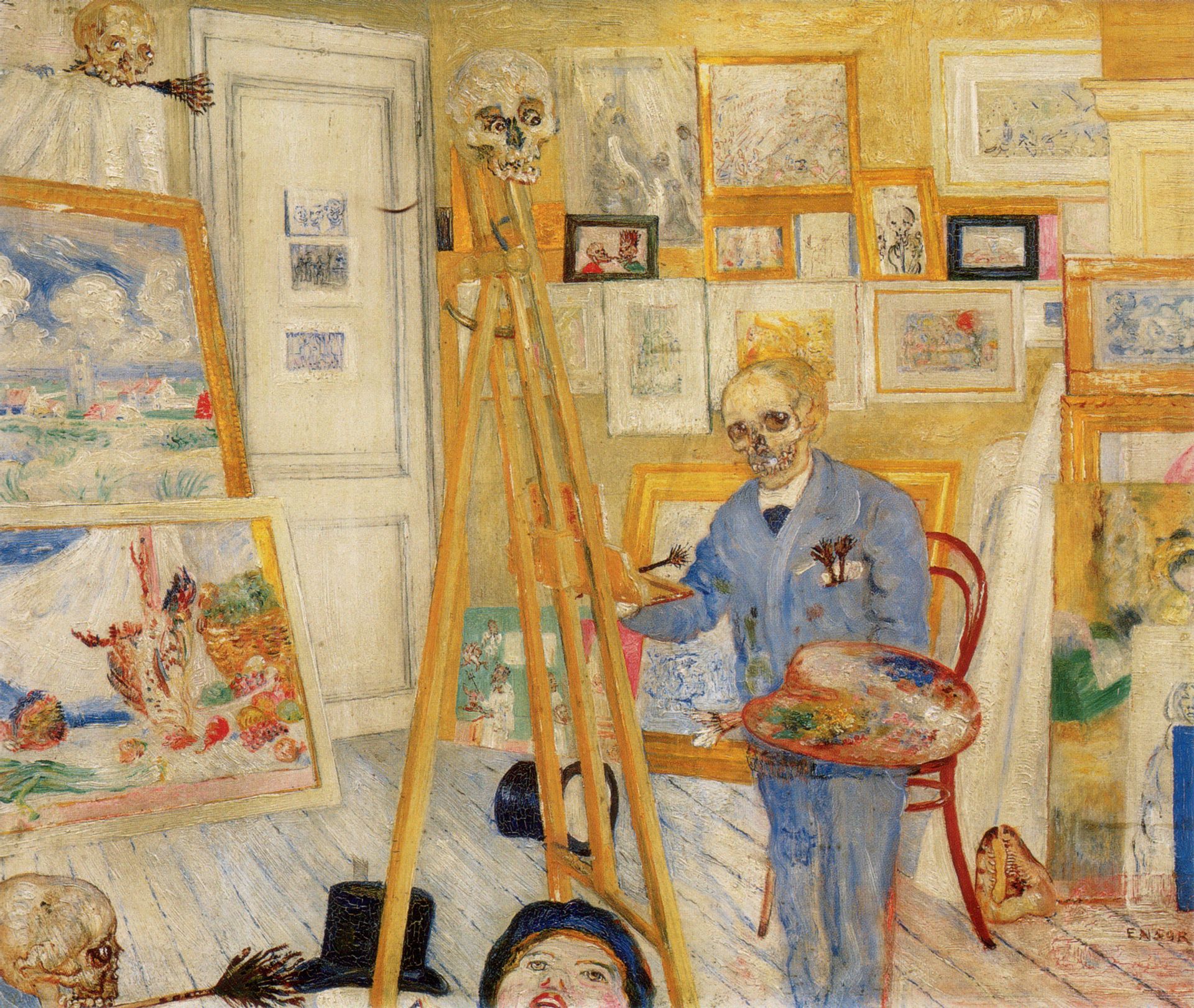 The Skeleton Painter by James Ensor