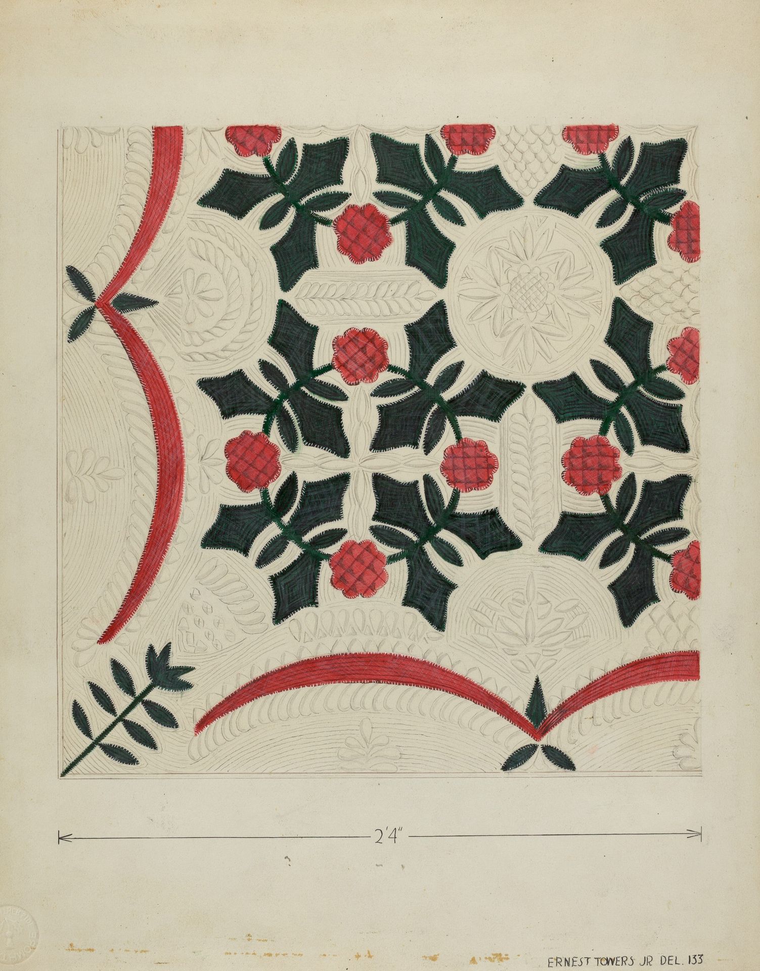 Applique Coverlet by Ernest A. Towers, Jr.