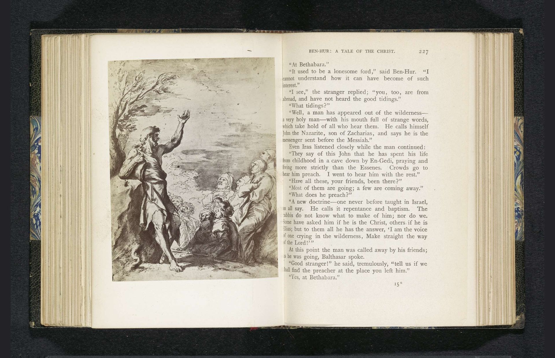 Fotoreproductie van een tekening, voorstellende een preek van Johannes de Doper by Anonymous