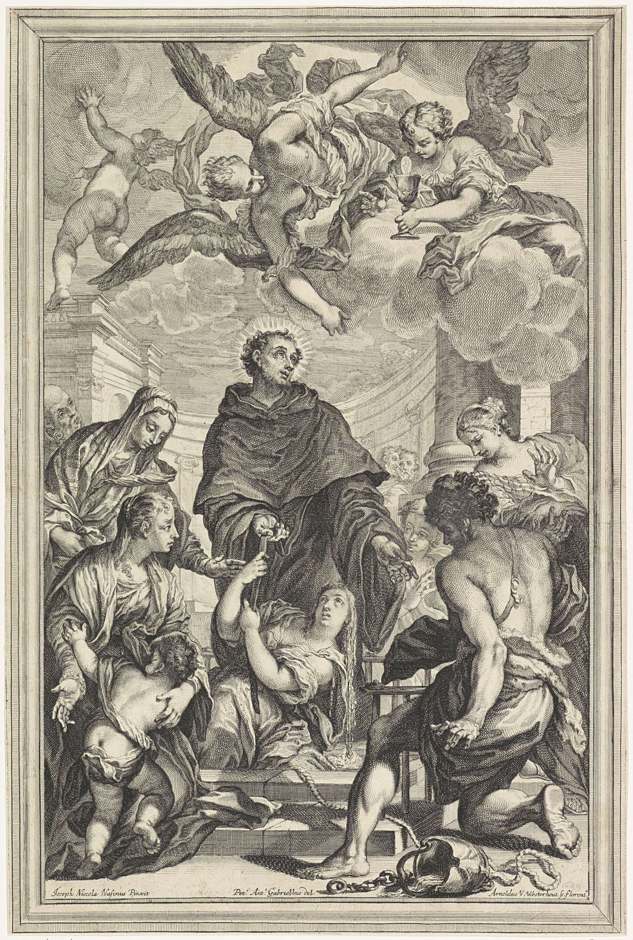 Opwekking door H. Johannes van Sahagún by Arnold van Westerhout