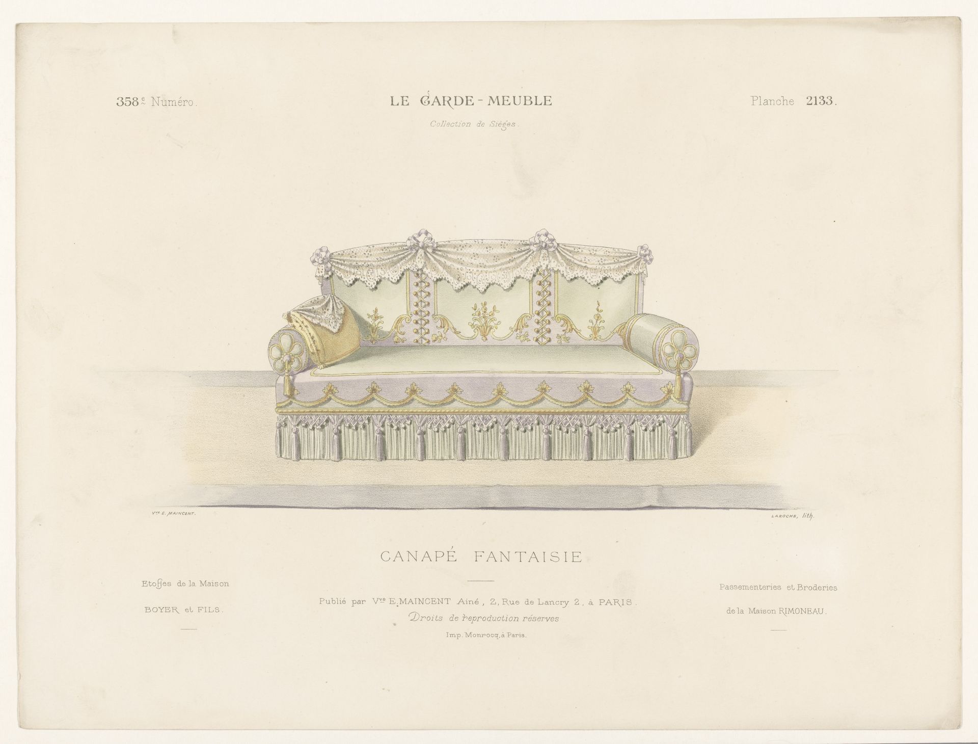 Canapé by Léon Laroche