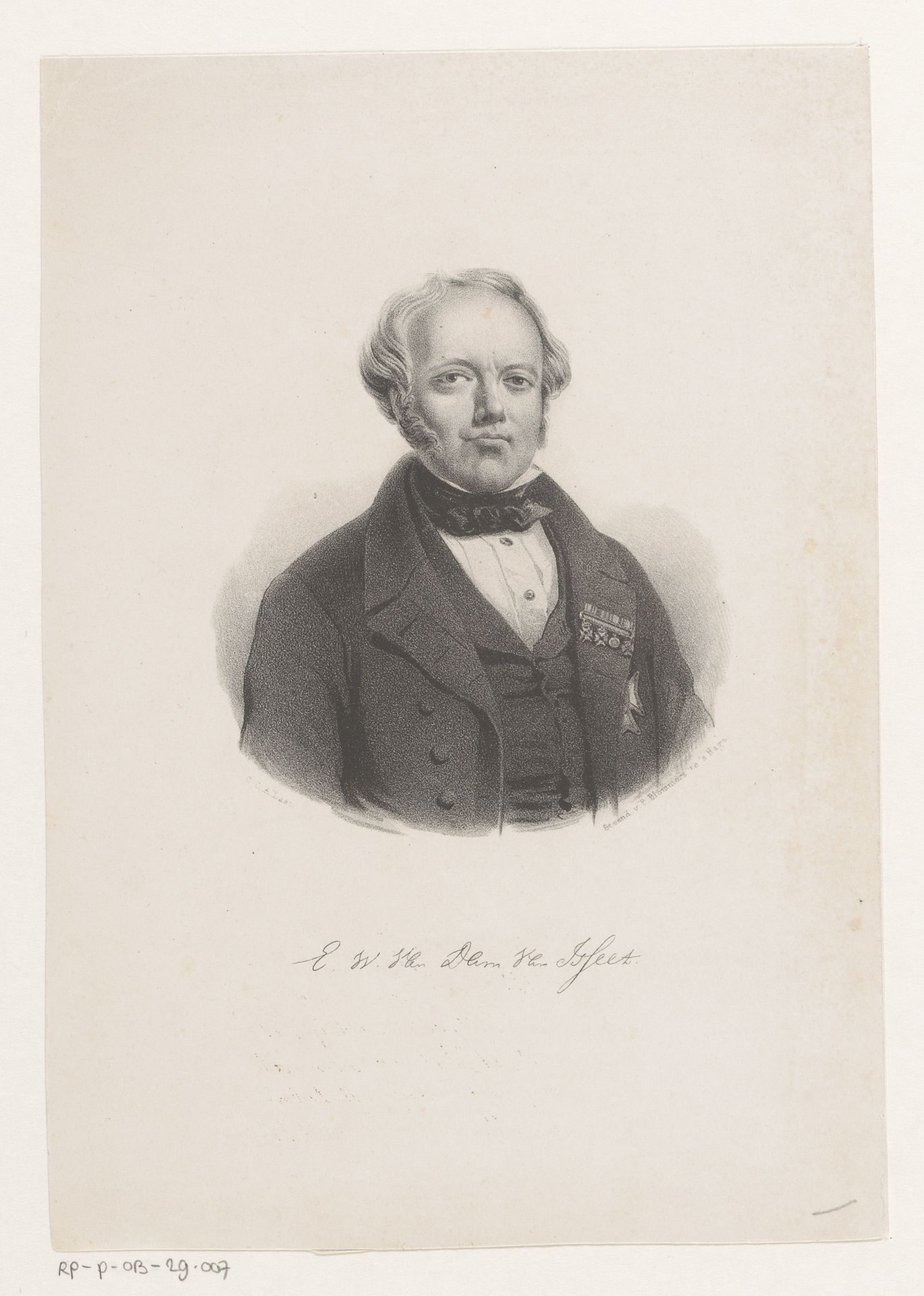 Portret van Edmond Willem van Dam van Isselt by Carel Christiaan Antony Last