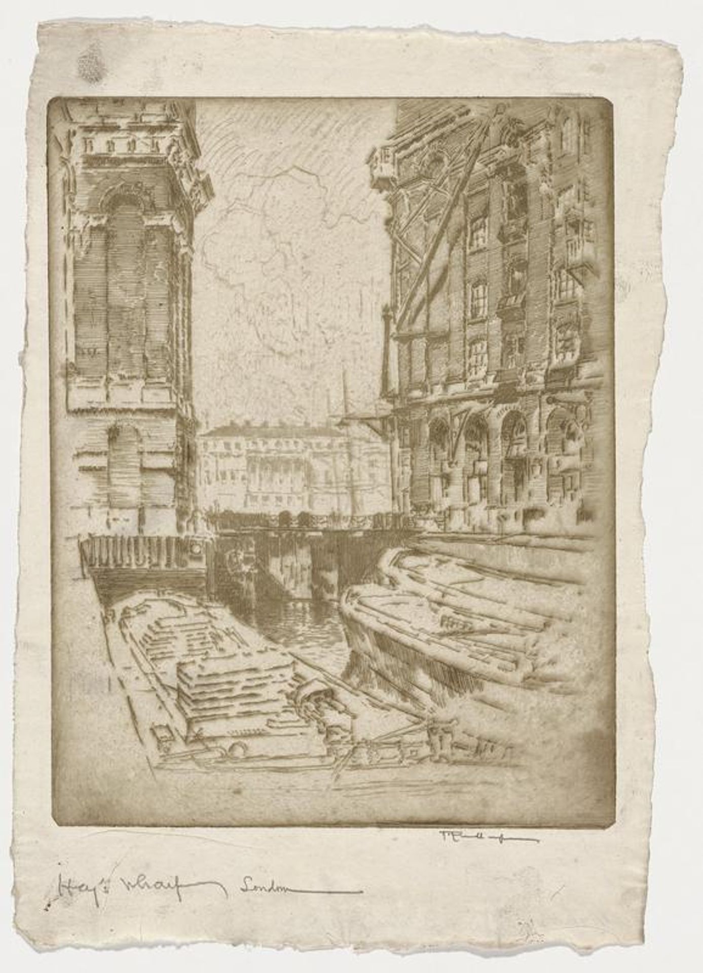 Hay's Wharf by Joseph Pennell