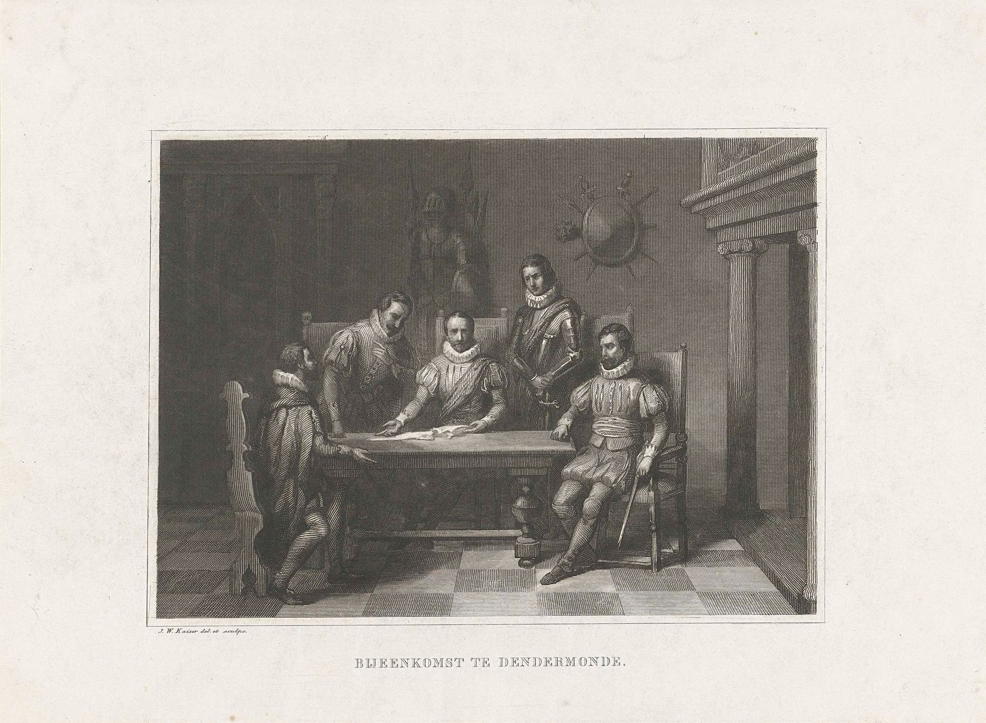Bijeenkomst te Dendermonde met Willem van Oranje, 1566 by Johann Wilhelm (I) Kaiser