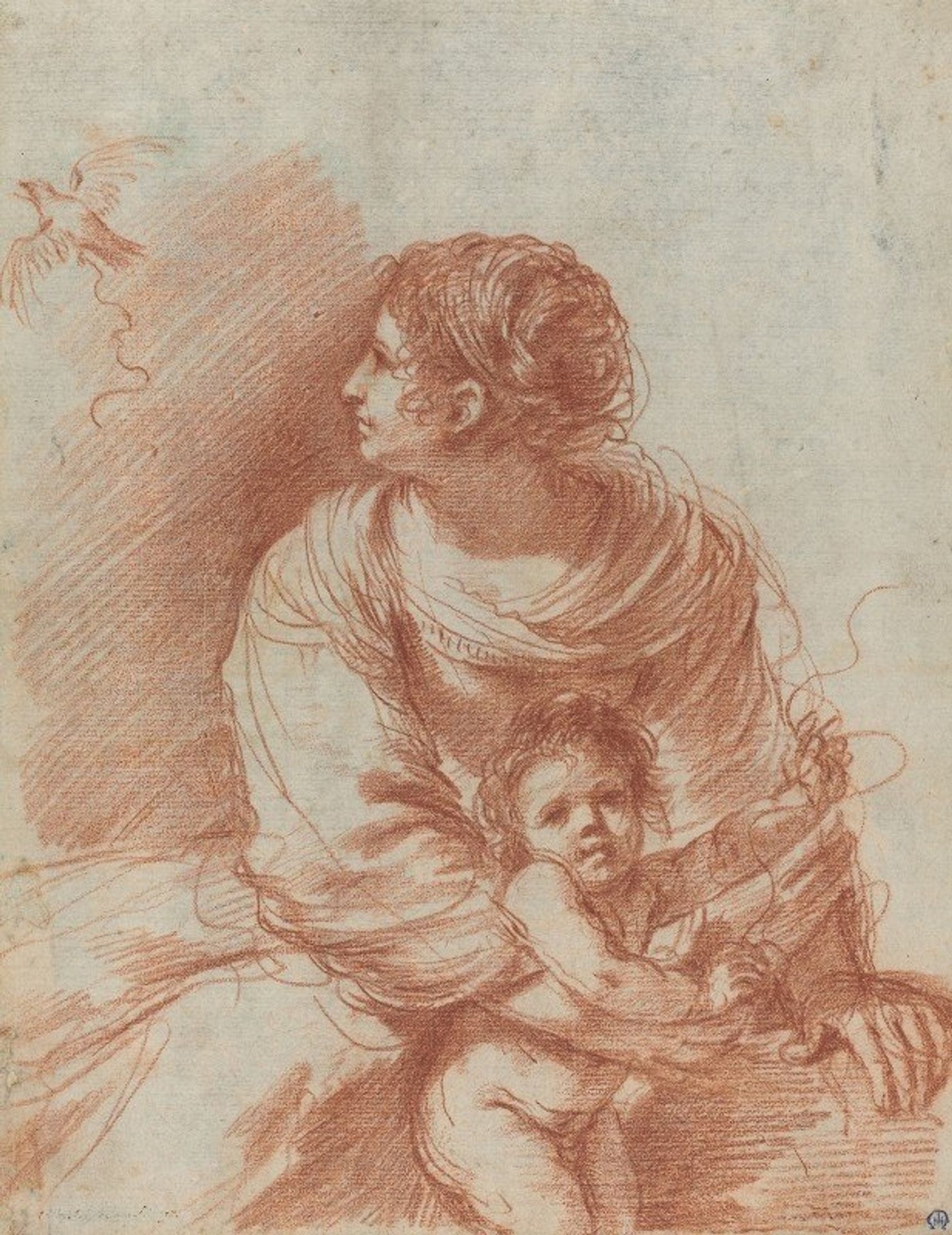 The Madonna and Child with an Escaped Goldfinch by Guercino
