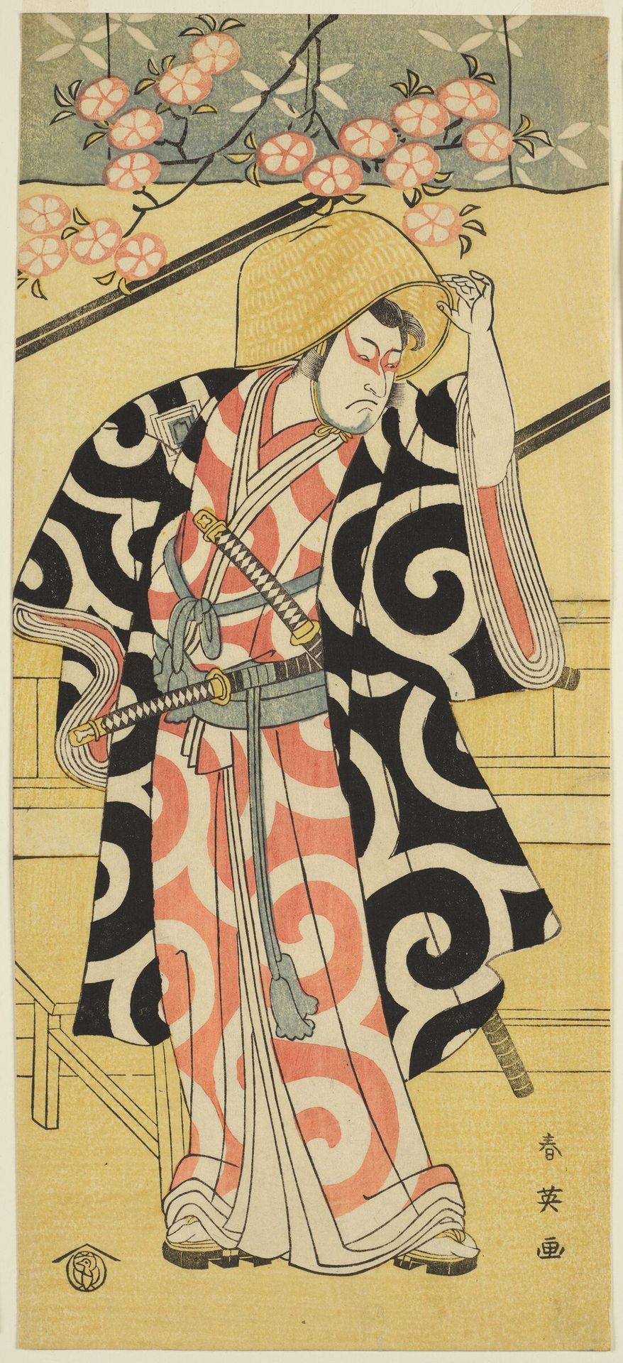 Actor Ichikawa Monnosuke II in a Sukeroku Play by Katsukawa Shun'ei
