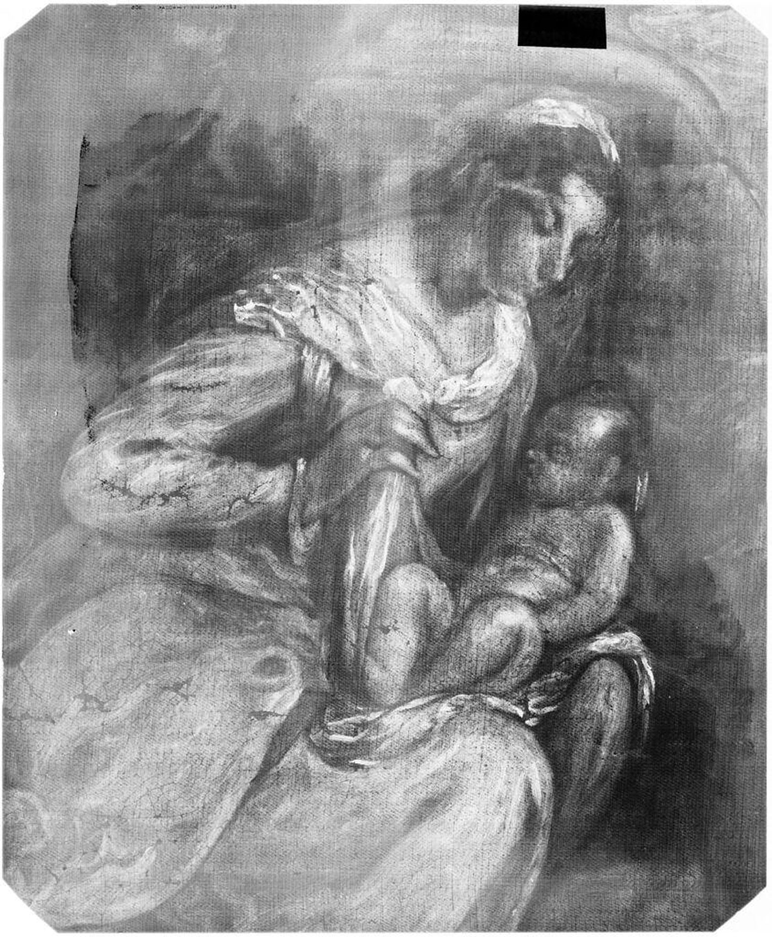 X-radiograph(s) of "Adoration of the Magi (repetition of a painting by Jacopo Bassano in the Kunsthistorische Museum, Vienna #272)" by Artist of original: School of(?) Jacopo Bassano the Elder