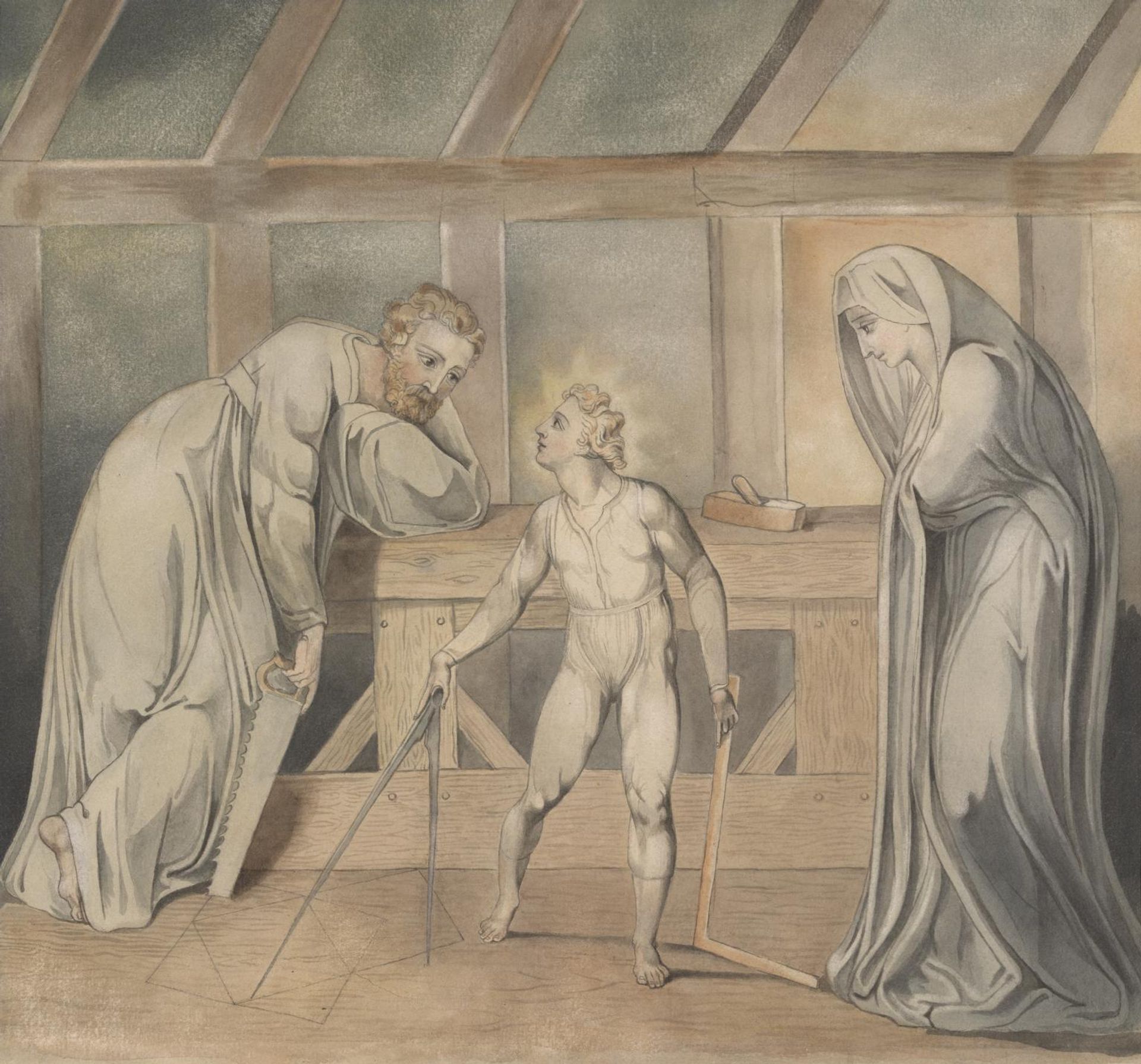 Christ in the Carpenter’s Shop: The Humility of the Saviour by William Blake