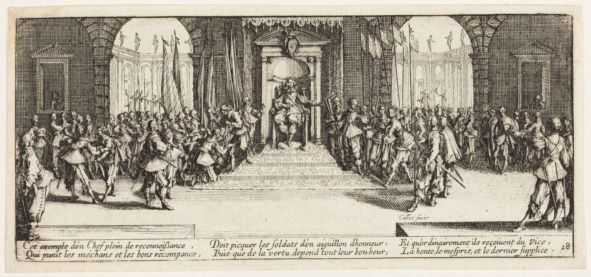 Belønninger uddeles af kongen by Jacques Callot