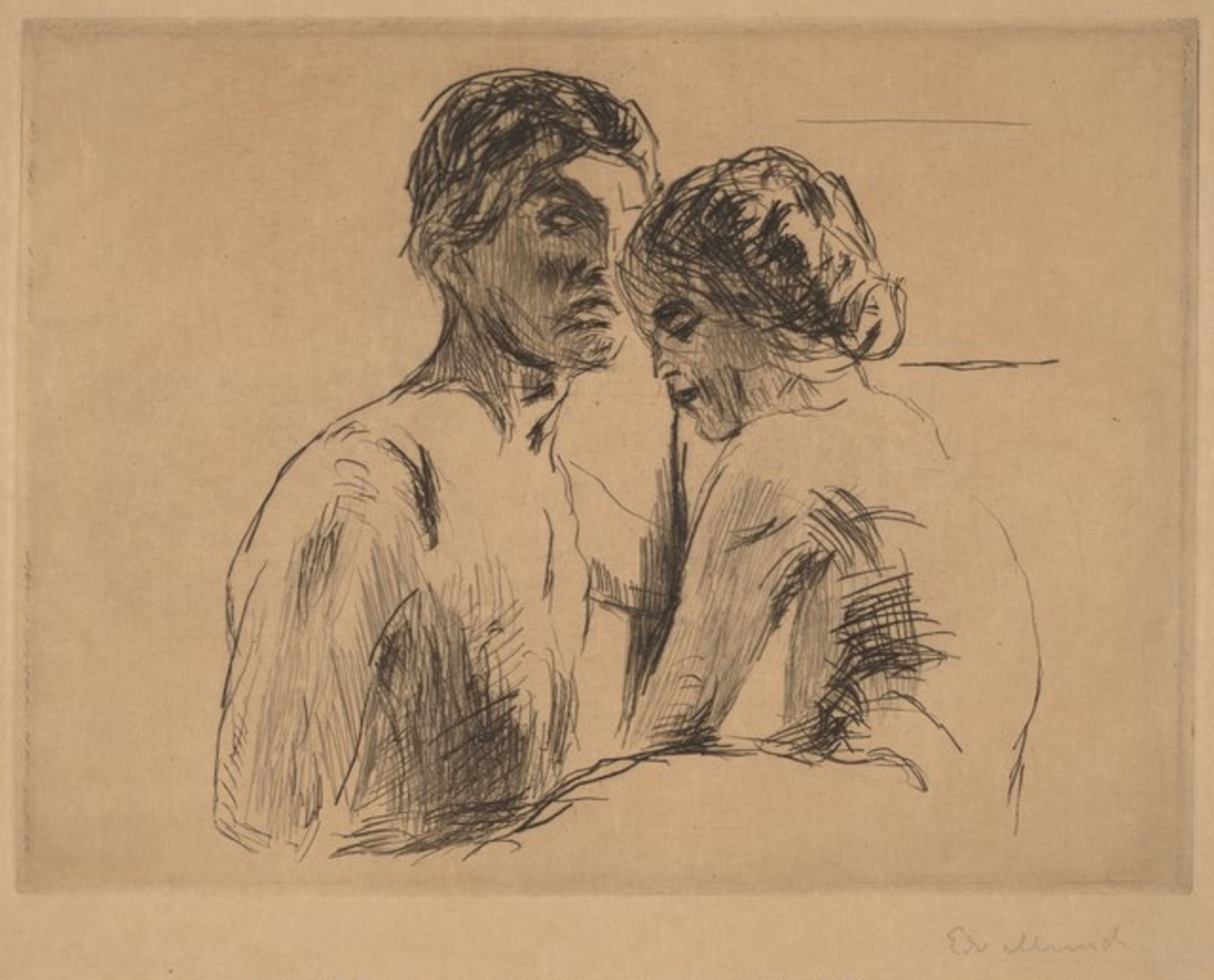 Man and Woman by Edvard Munch