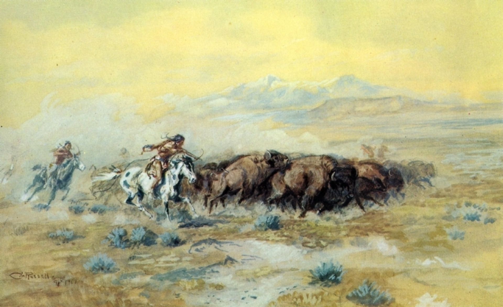 The Buffalo Hunt by Charles M. Russell
