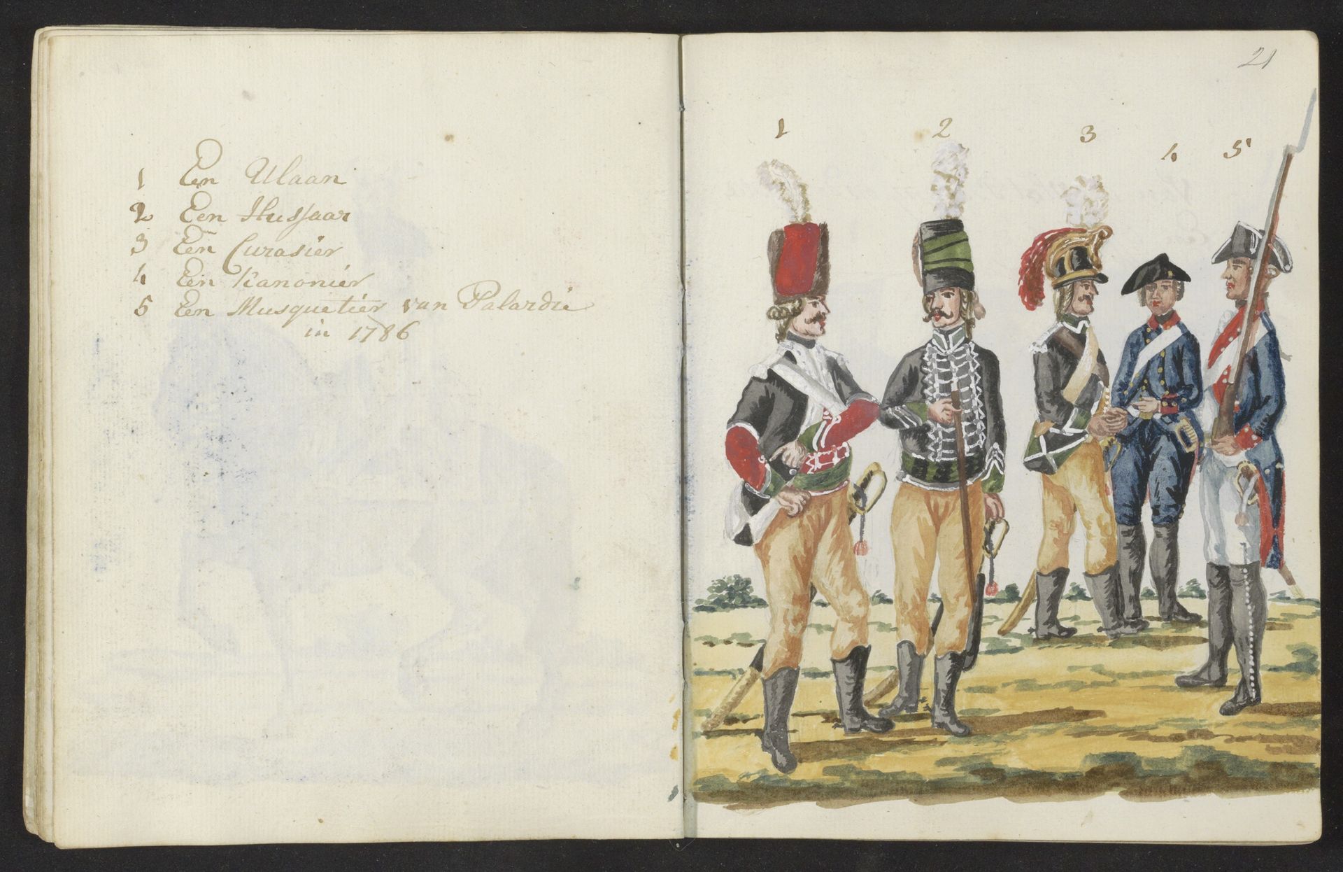 Verschillende uniform van 1786 by S.G. Casten