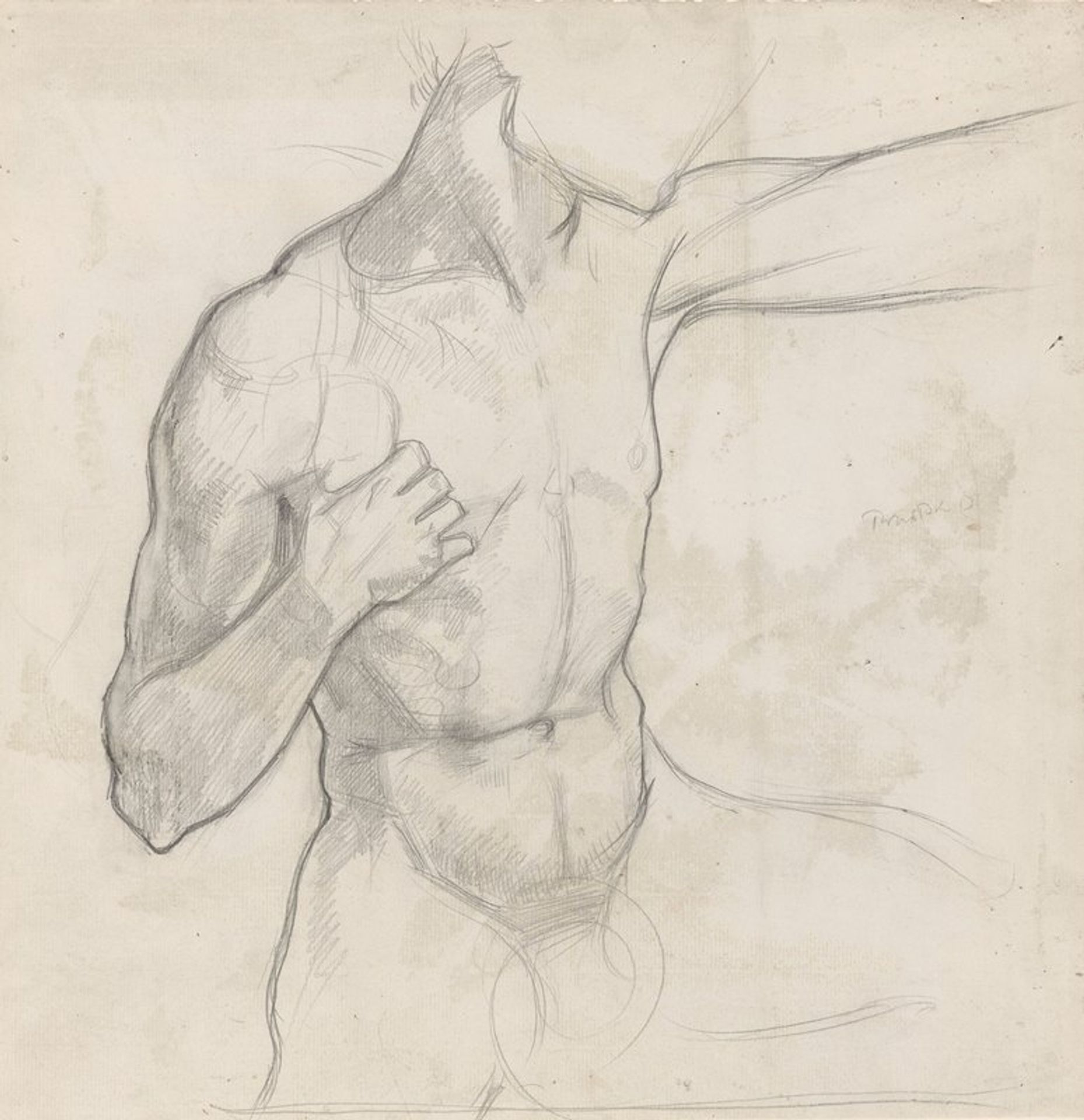 Romp van mannelijk naakt by Richard Nicolaüs Roland Holst
